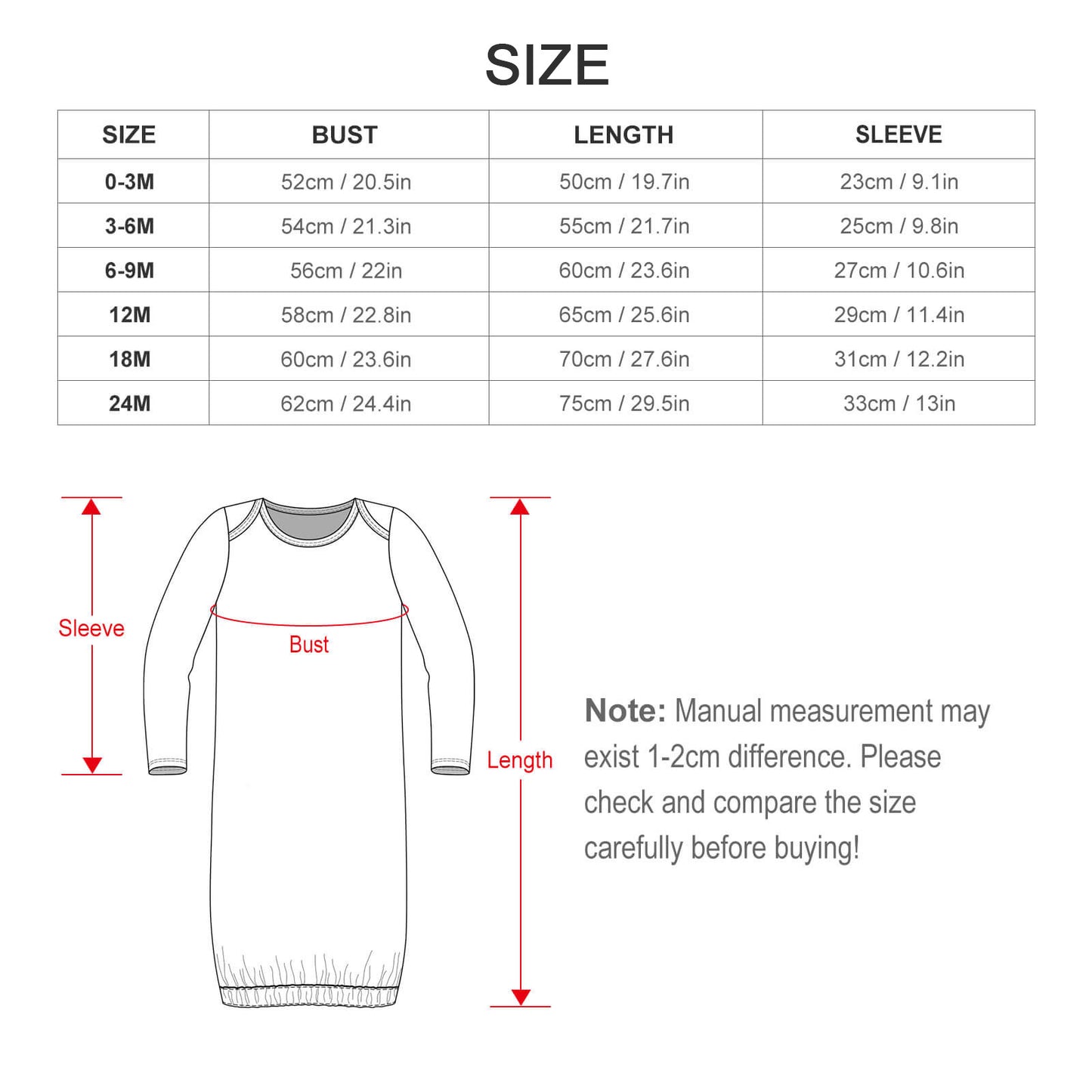 Baby Sleeper Gown "Baby in bloom"