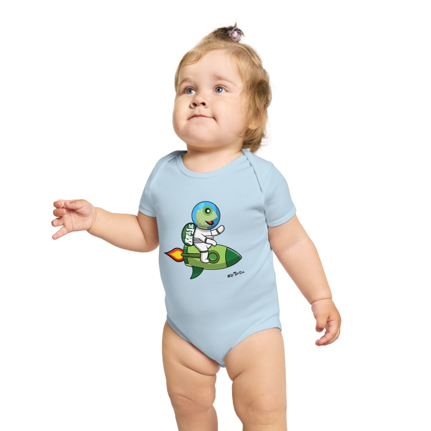 Short Sleeve Baby Bodysuit "Blast Off" collection (100% Cotton)