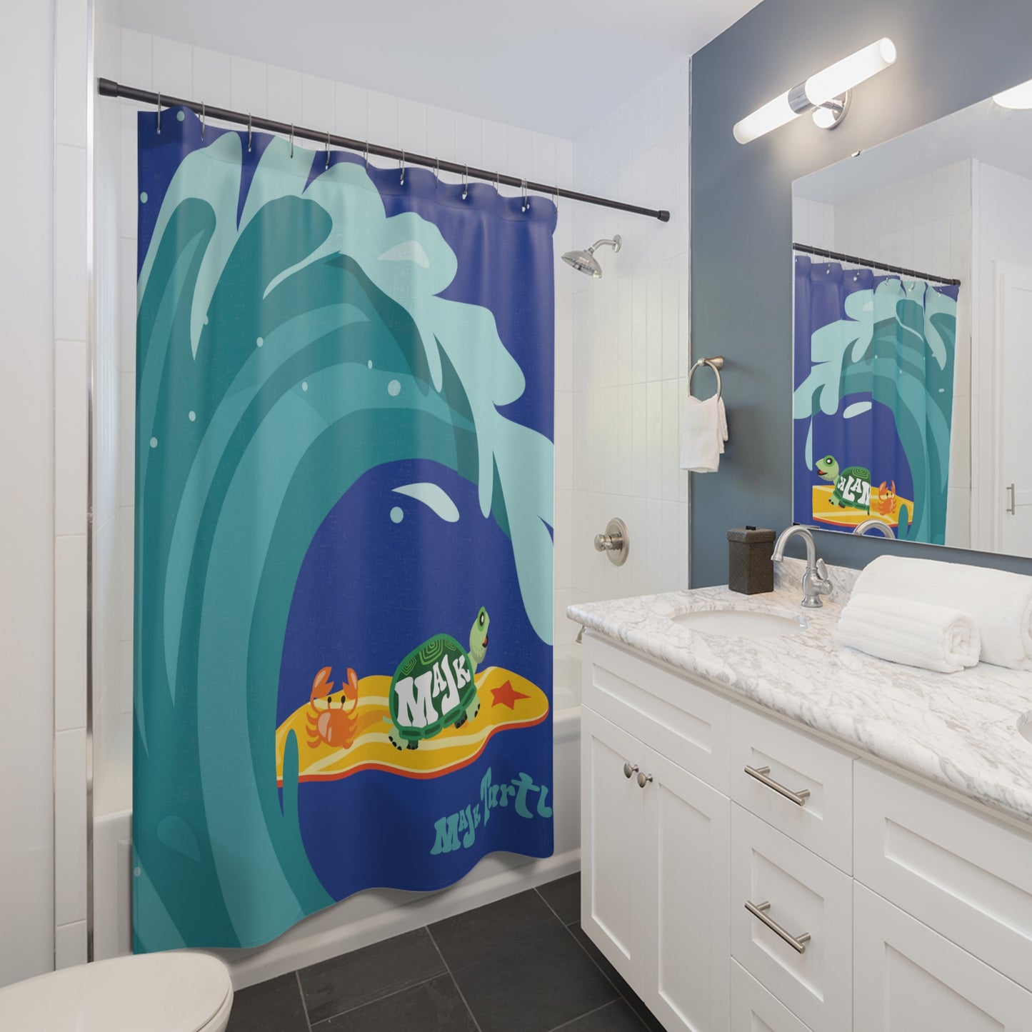 Shower Curtain "Turtally Zen"