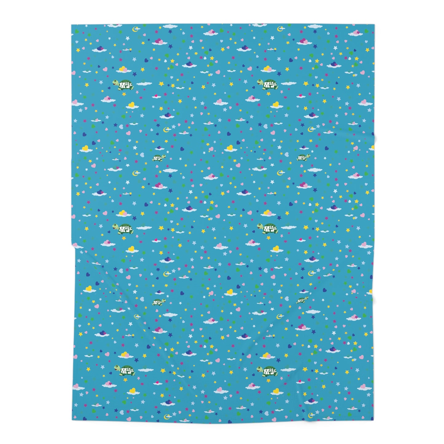 Baby Swaddle Blanket "Sweet Dreams Little One" (Aqua)