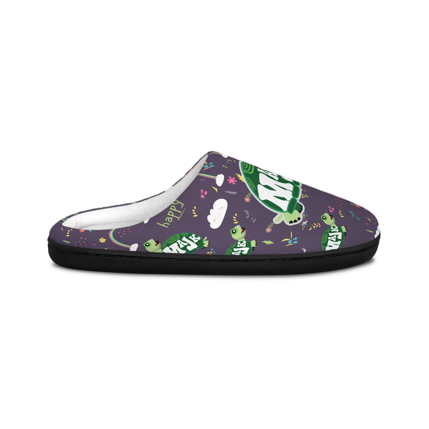 Men's Indoor Slippers, Happy Days Collection (Purple)