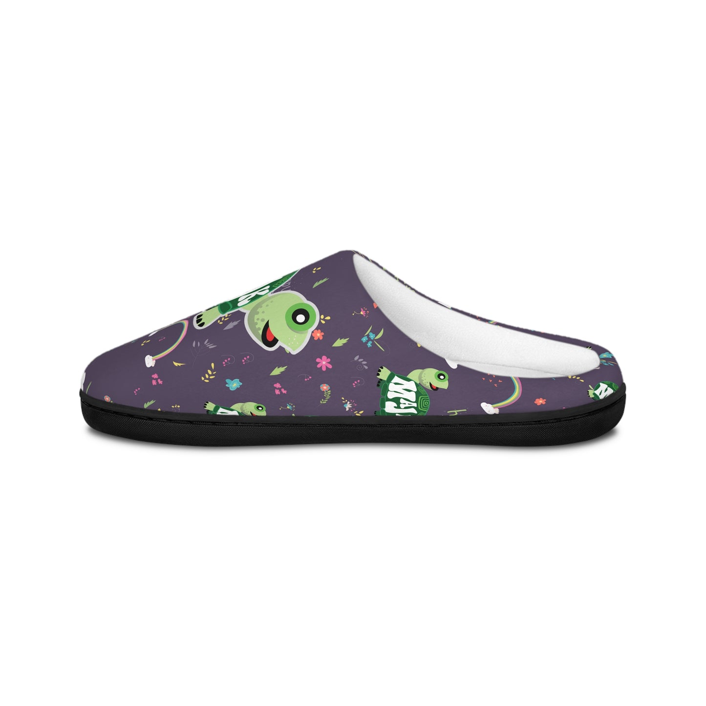 Men's Indoor Slippers, Happy Days Collection (Purple)