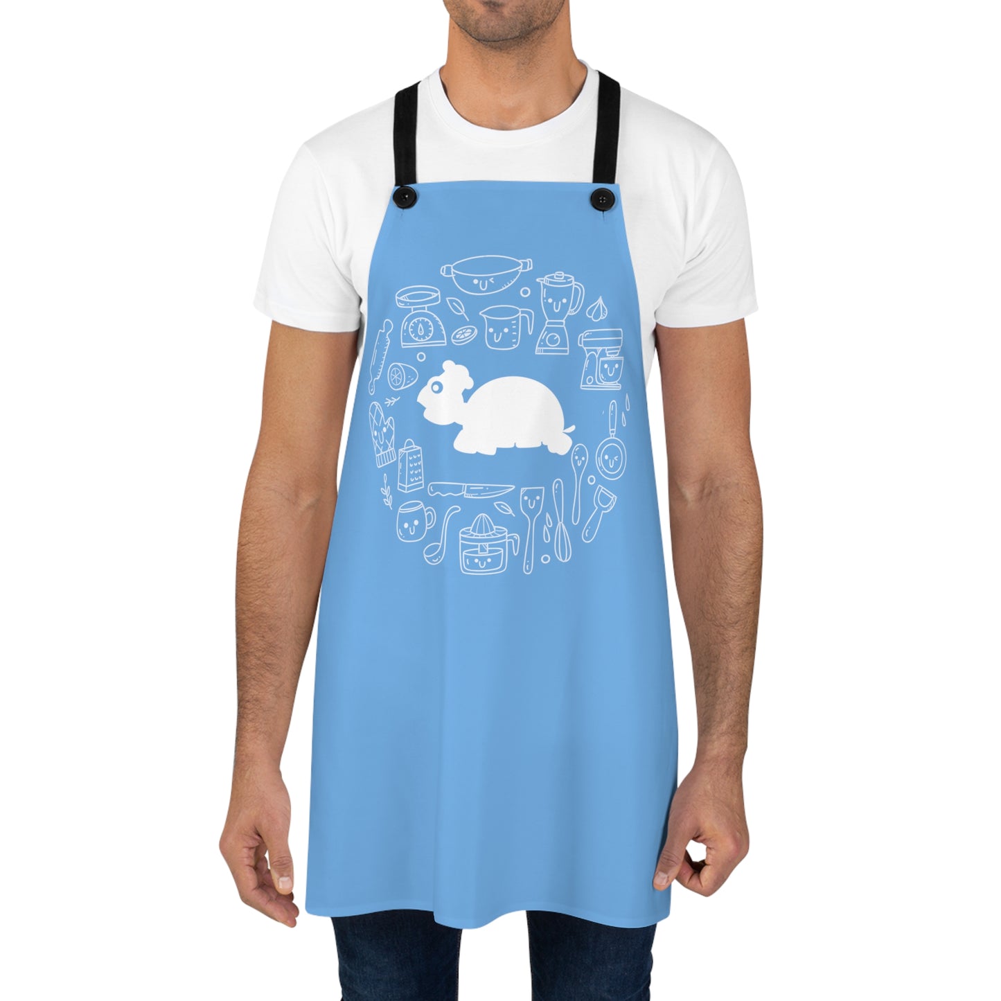 Chef MAJK Turtle with elements MAJK Cooking Apron - Light Blue