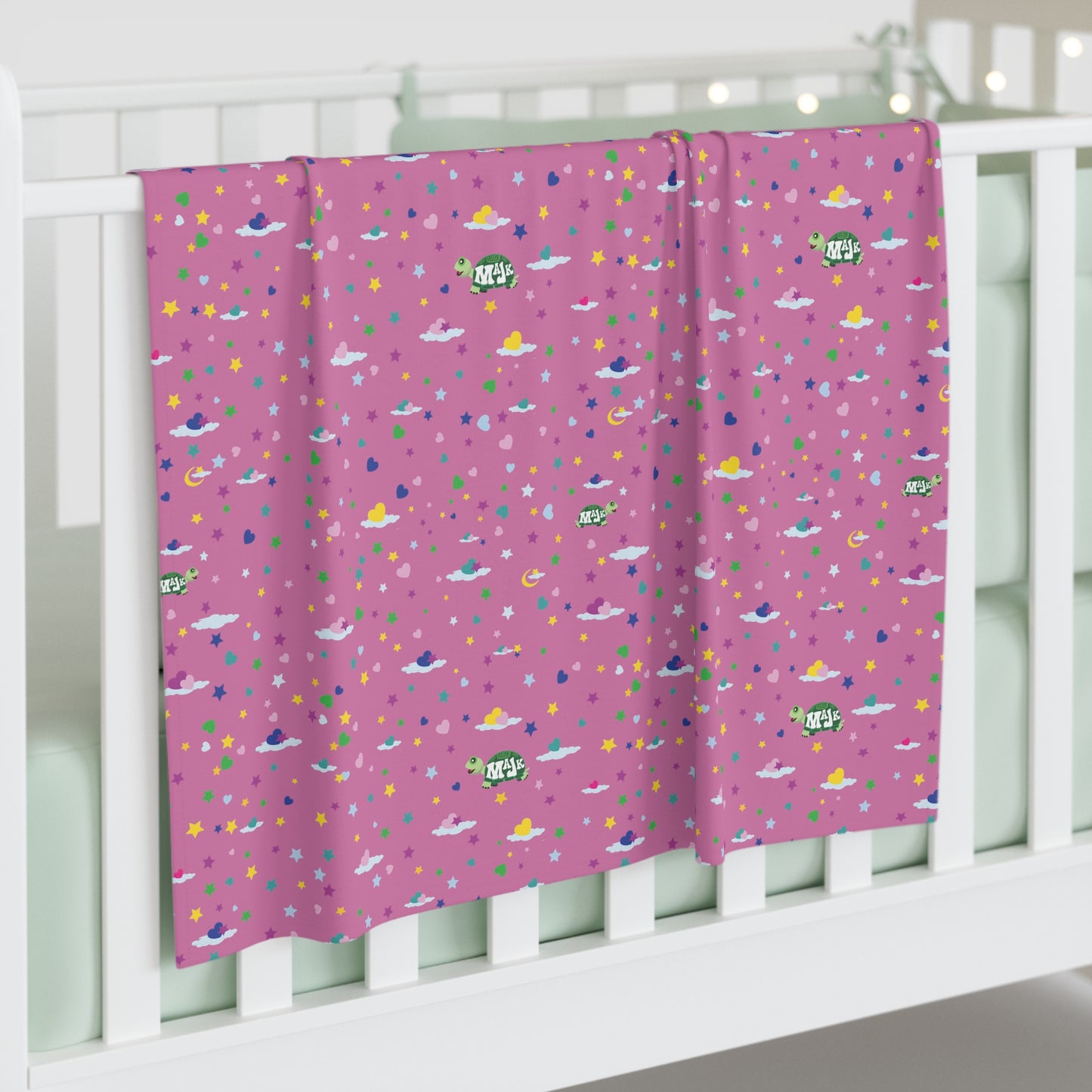 Baby Swaddle Blanket- "Sweet Dreams Little One" (Lt. Pink)