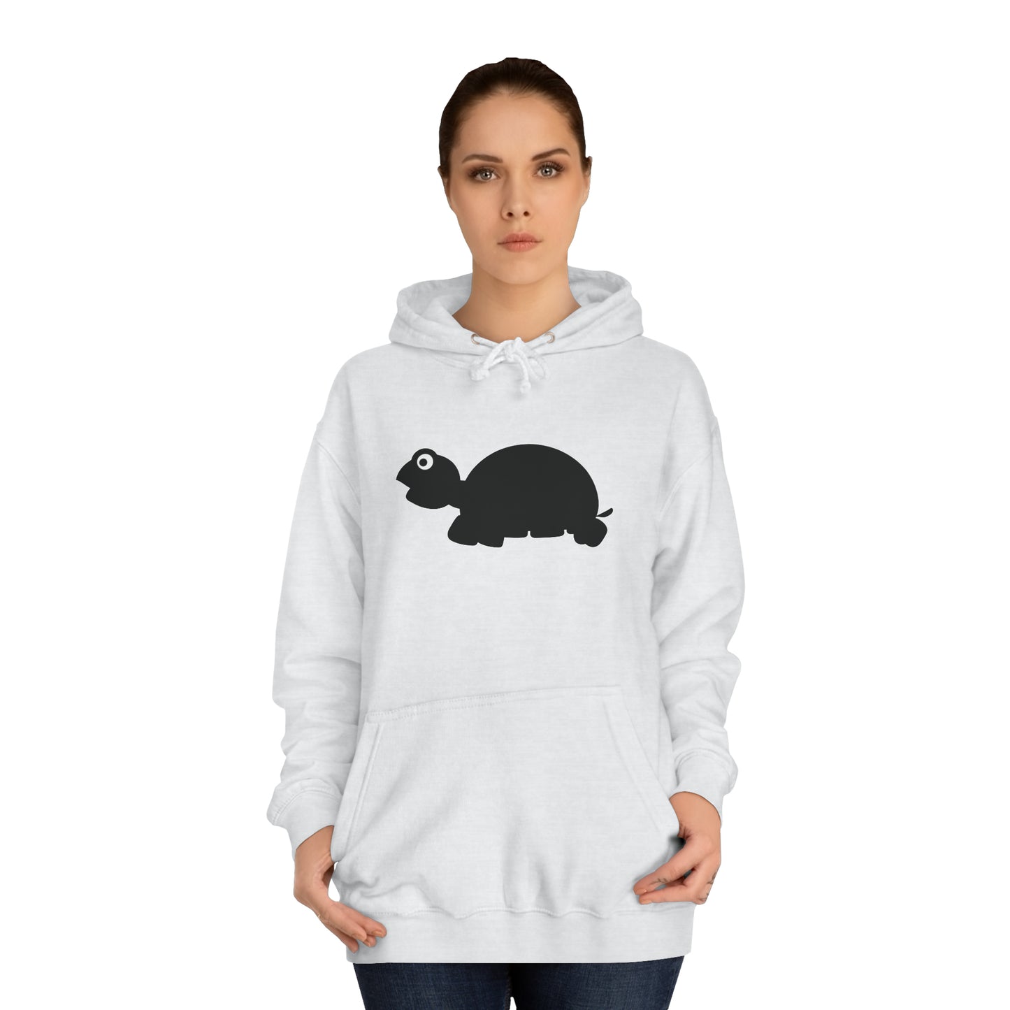 Unisex College Hoodie, MaJk, Black, Silhouette