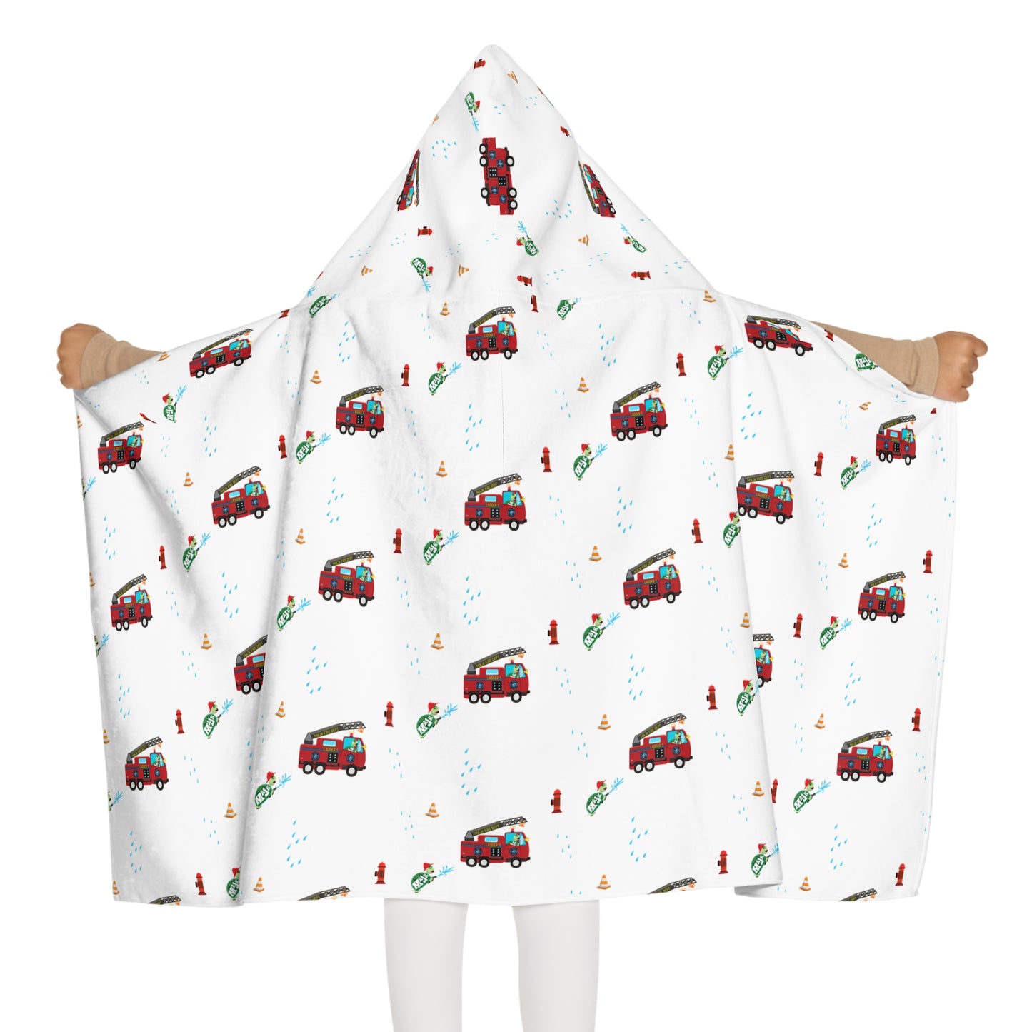 Hooded Towel "MAJK Turtle Fire Department" theme