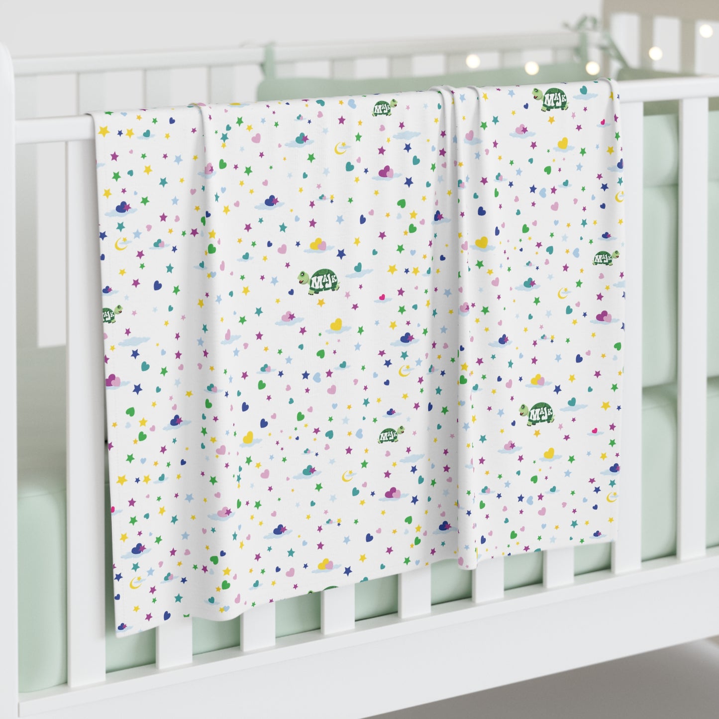 Baby Swaddle Blanket "Sweet Dreams Little One" (White)