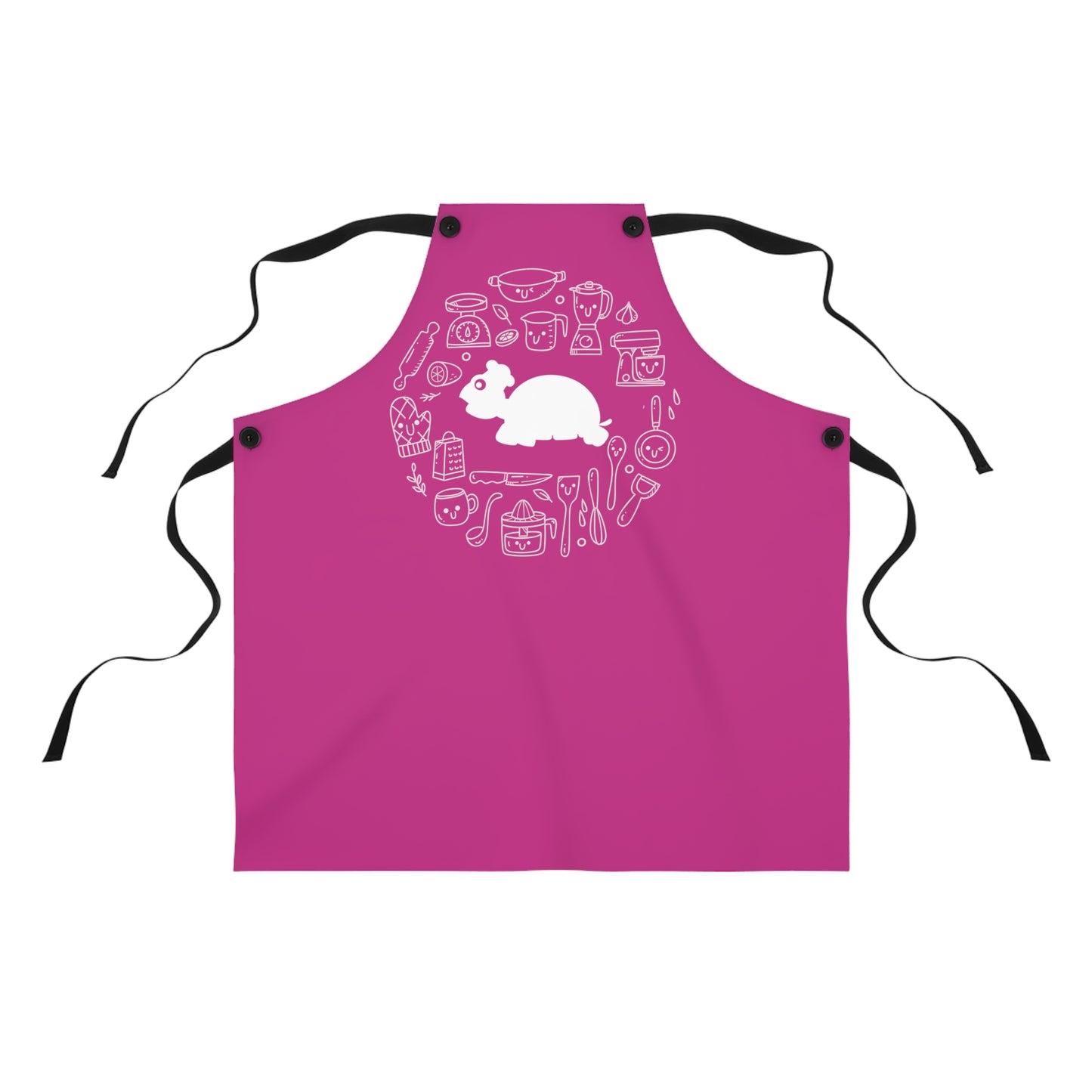 MaJk Turtle Cooking Apron - (Dark Pink)
