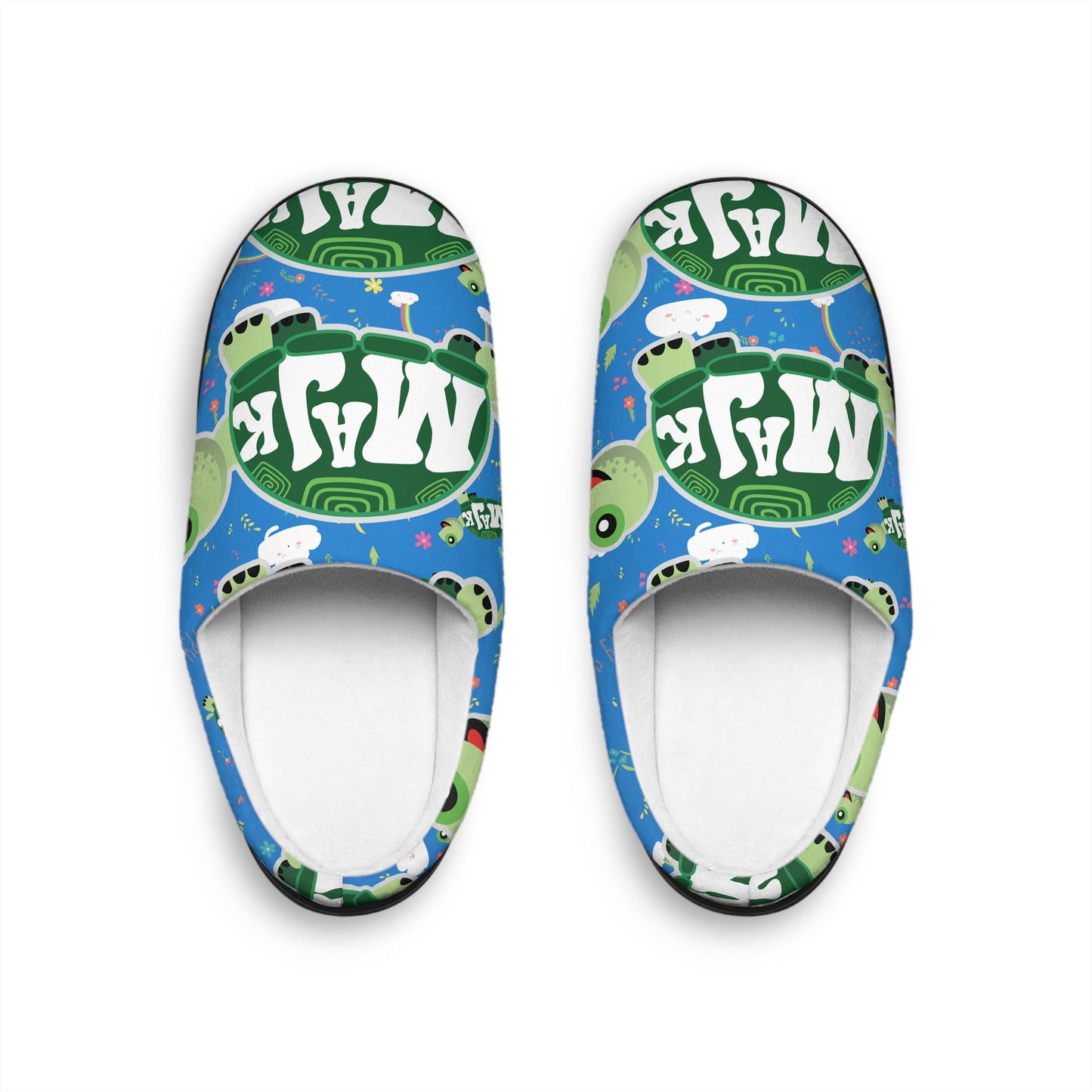 Men's Indoor Slippers, Happy Days Collection (Blue)