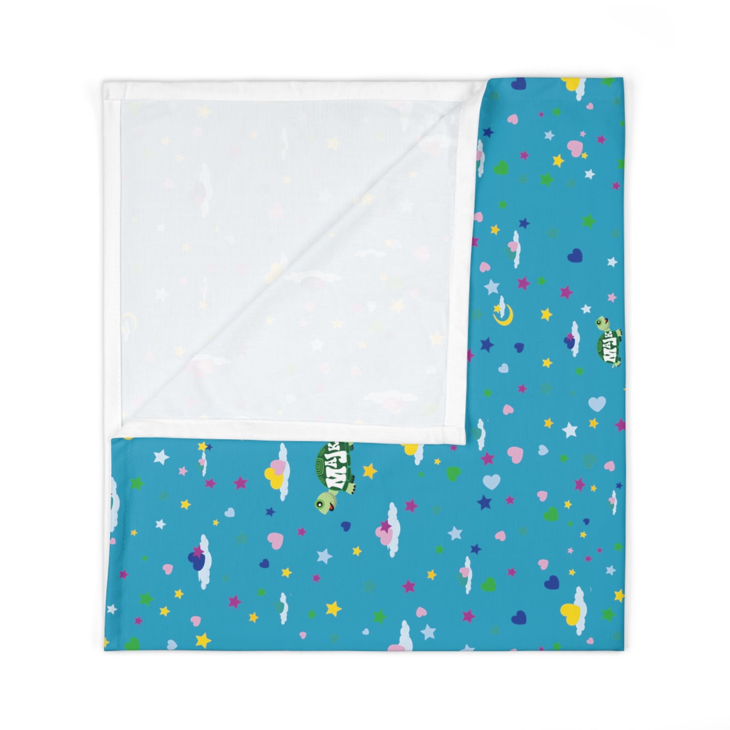 Baby Swaddle Blanket "Sweet Dreams Little One" (Aqua)