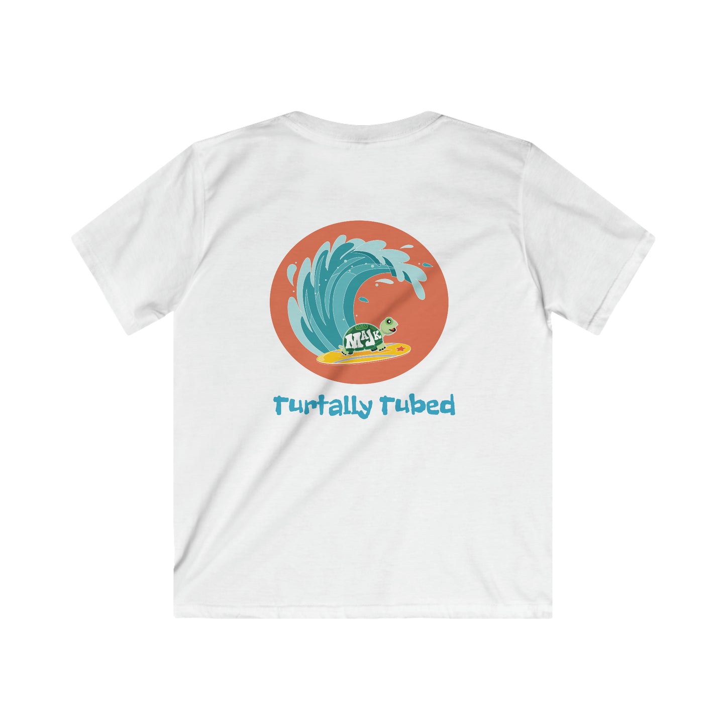 Kids' Softstyle Tee -Turtally Tubed Collection (orange circle)