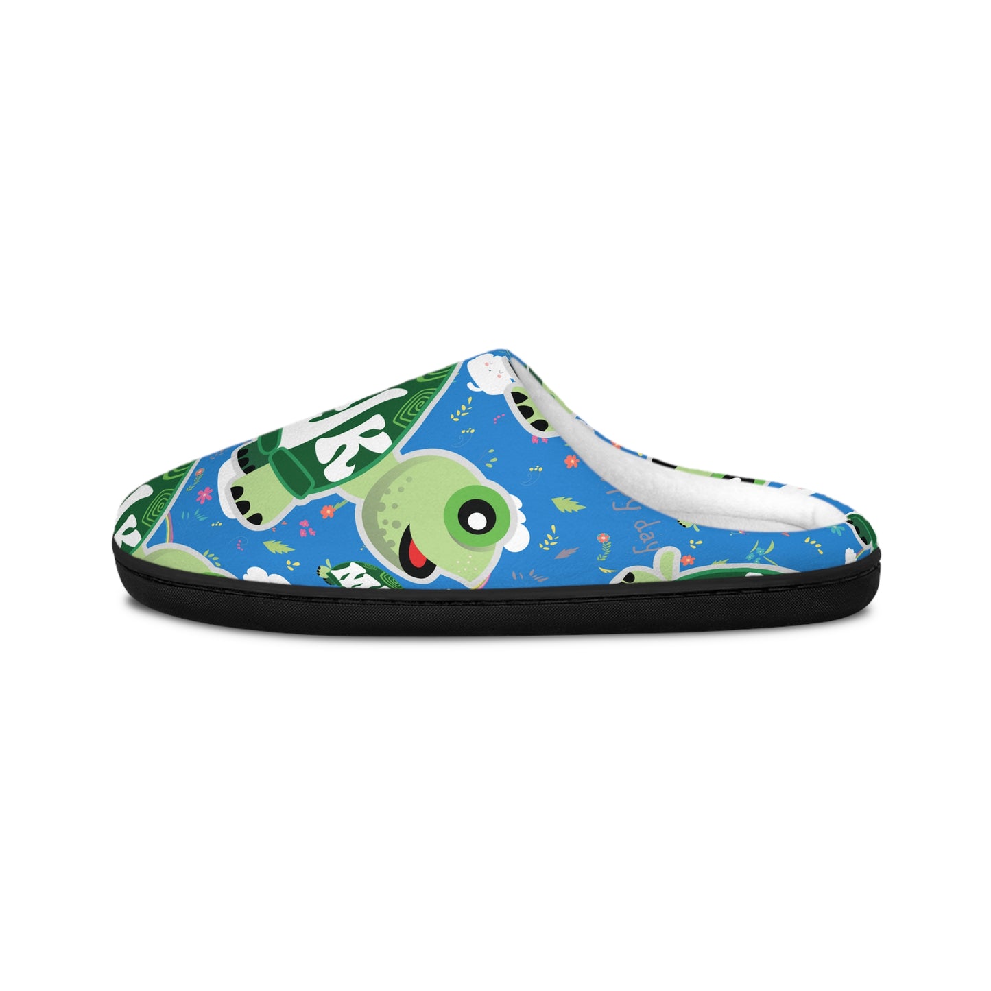 Men's Indoor Slippers, Happy Days Collection (Blue)
