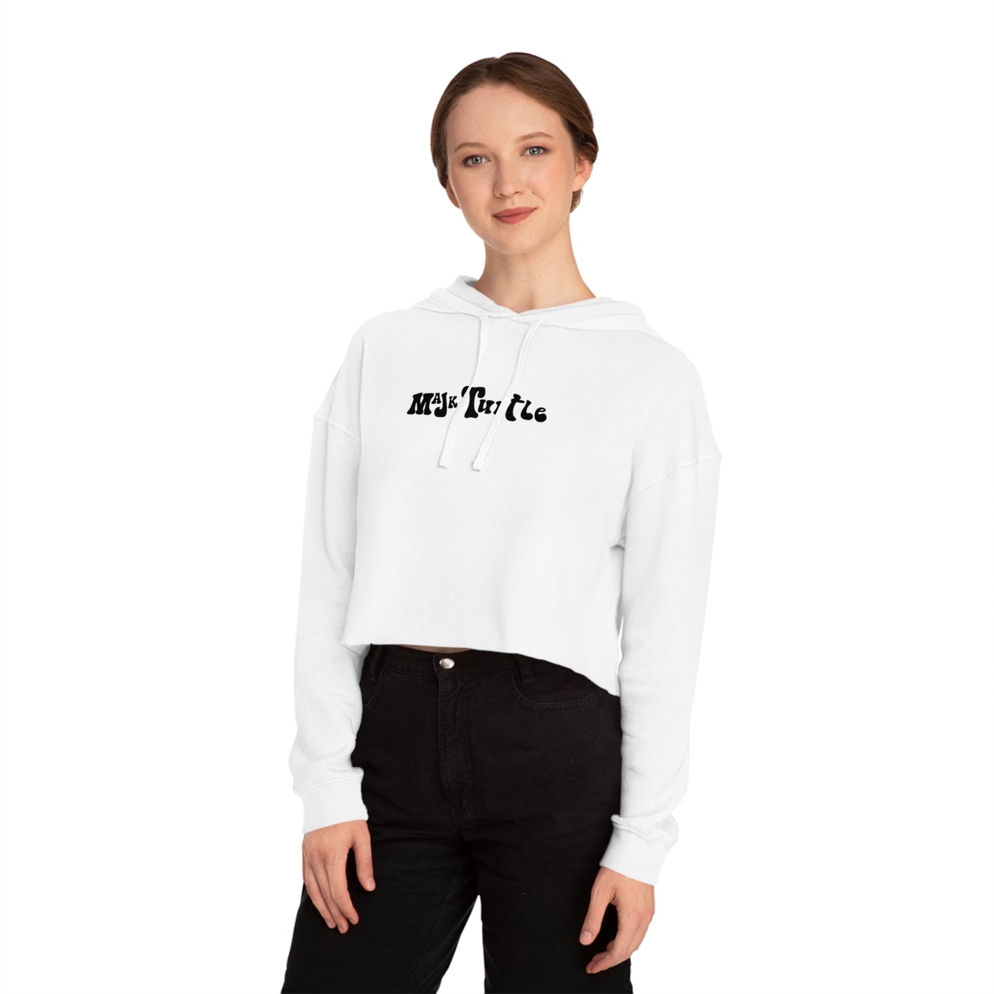 Women's Cropped Hooded Sweatshirt "Tag Shirt"