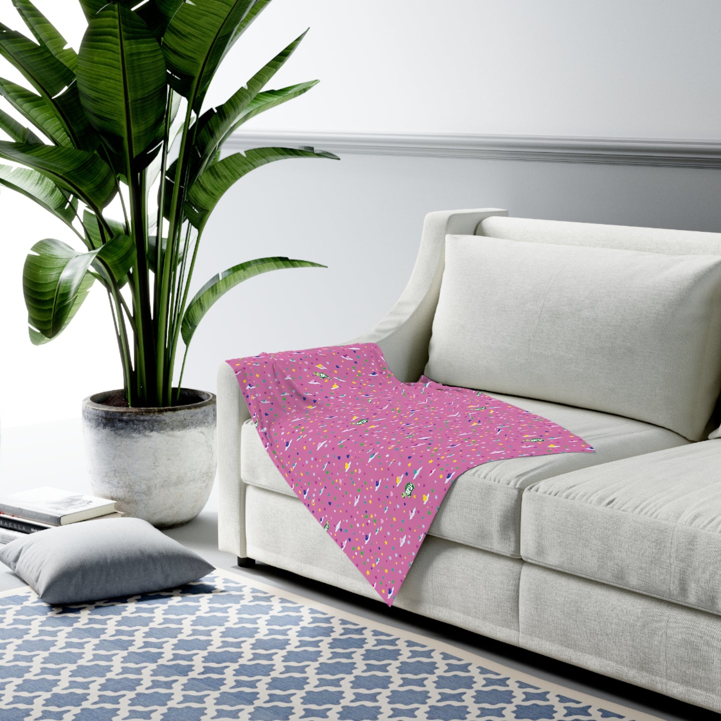 Baby Swaddle Blanket- "Sweet Dreams Little One" (Lt. Pink)