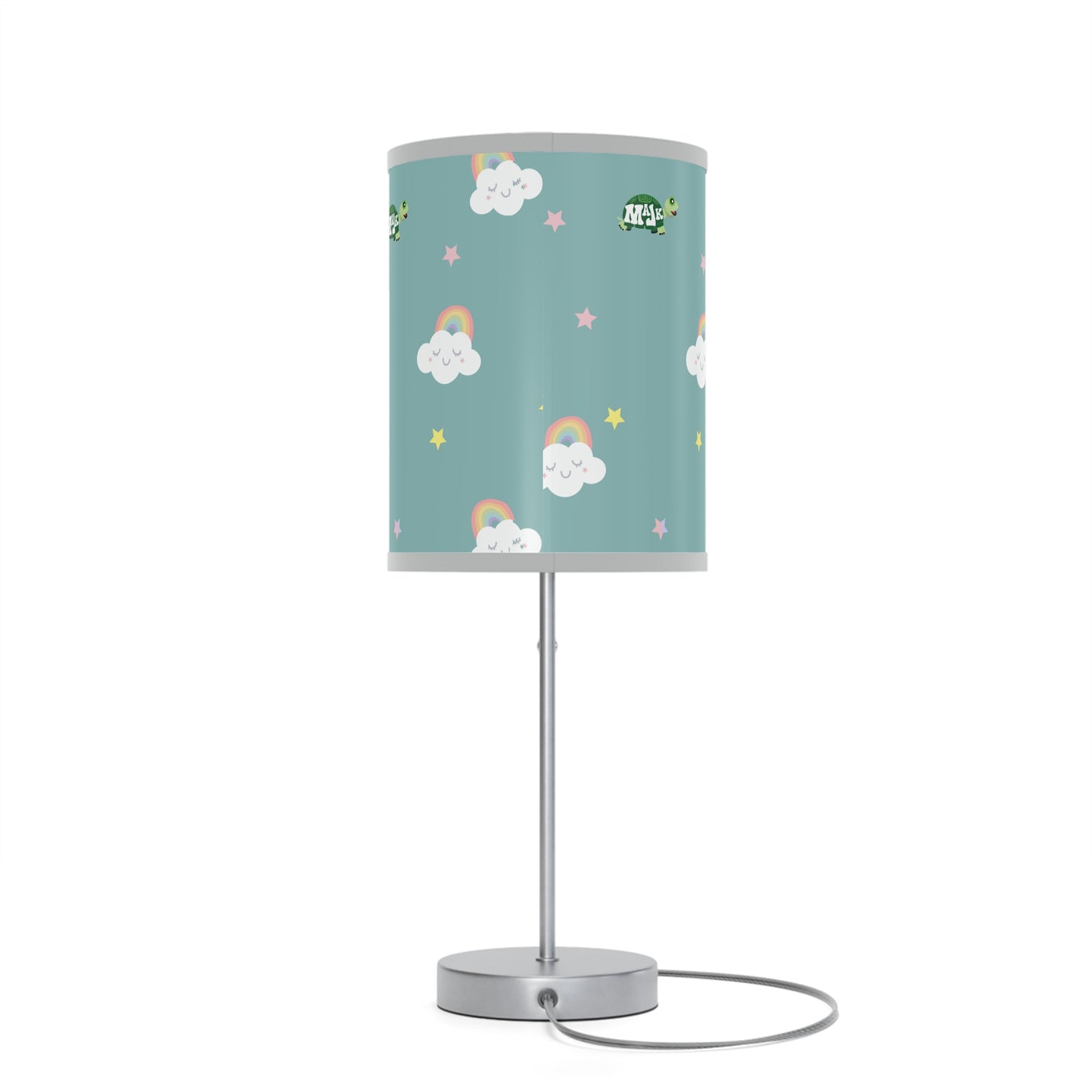 Lamp on a Stand, US/CA "Rainbows and Smiles" (Aqua)