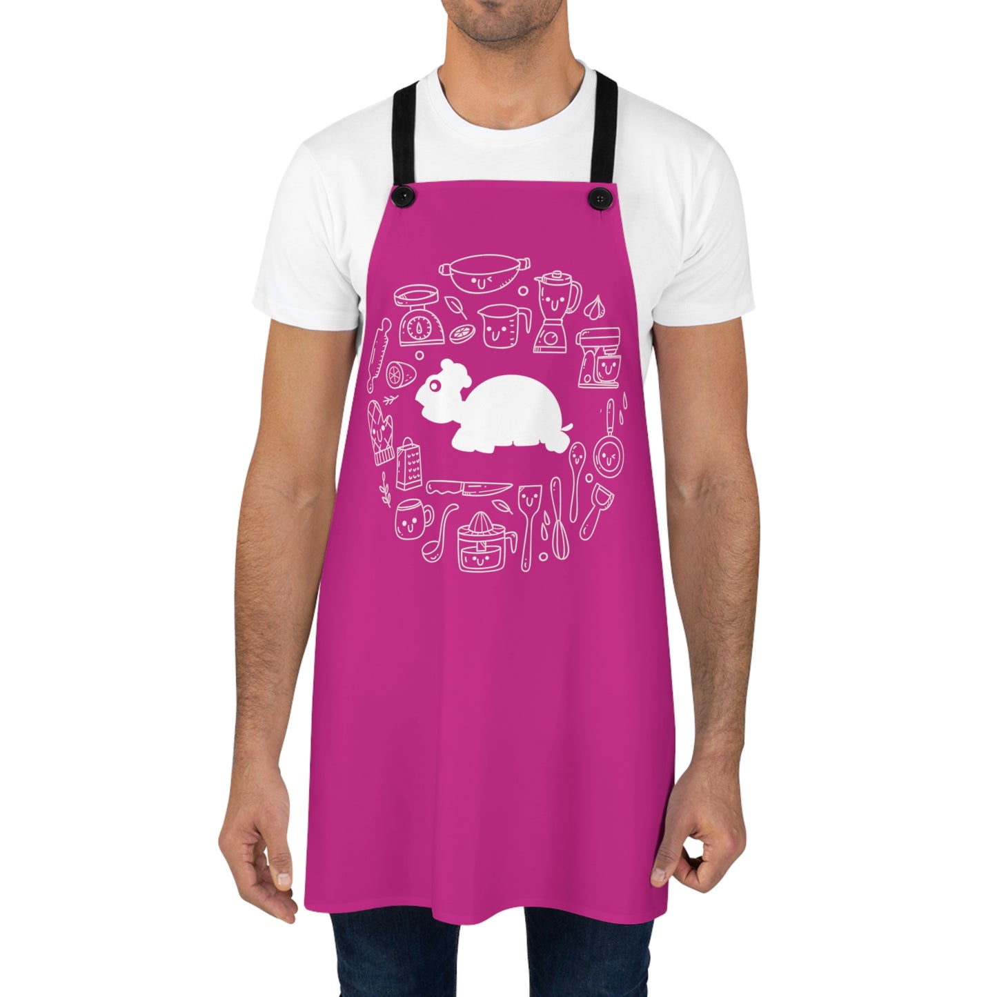 MaJk Turtle Cooking Apron - (Dark Pink)