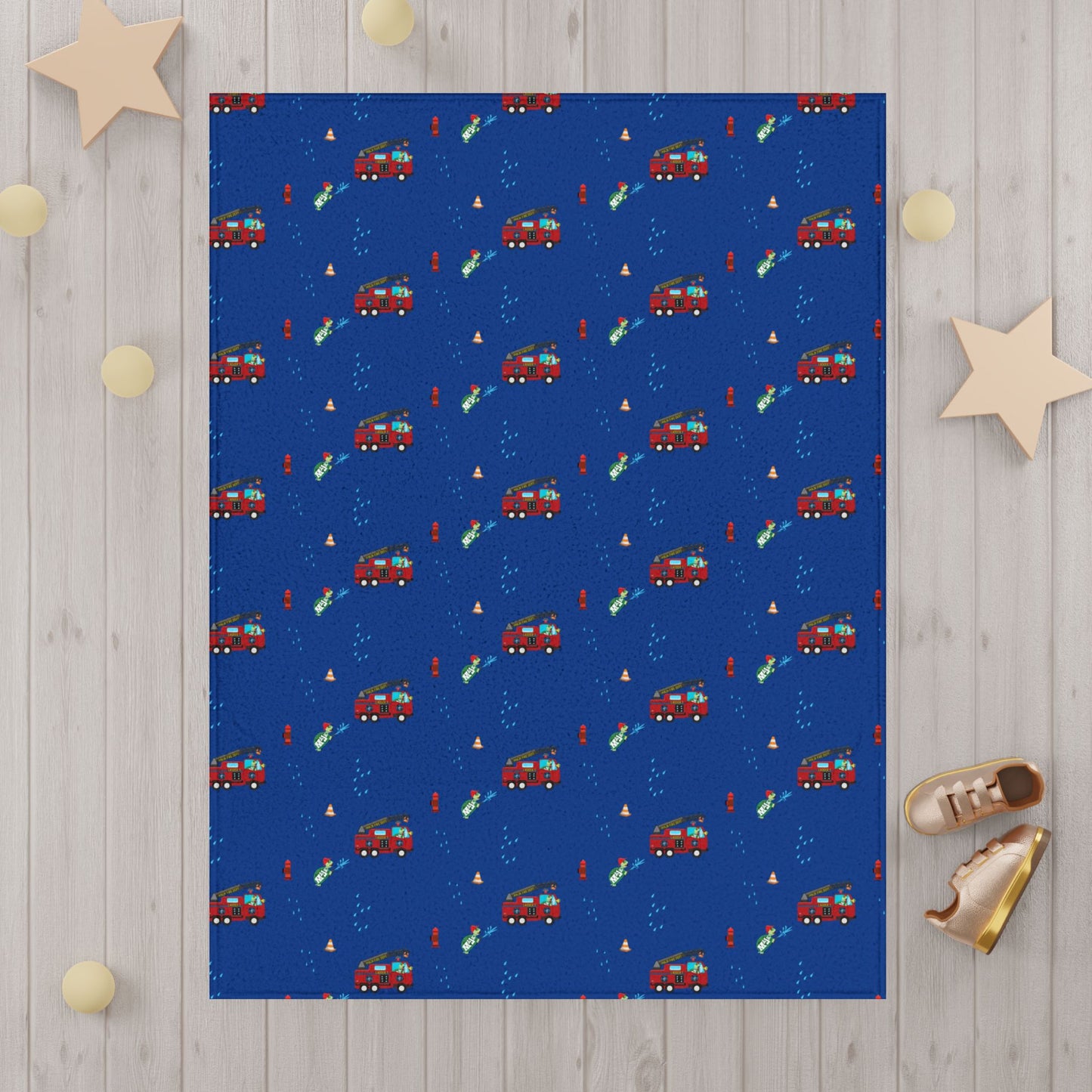 Receiving Blanket Soft Fleece" MAJK Turtle Firefighter" First Responder Design