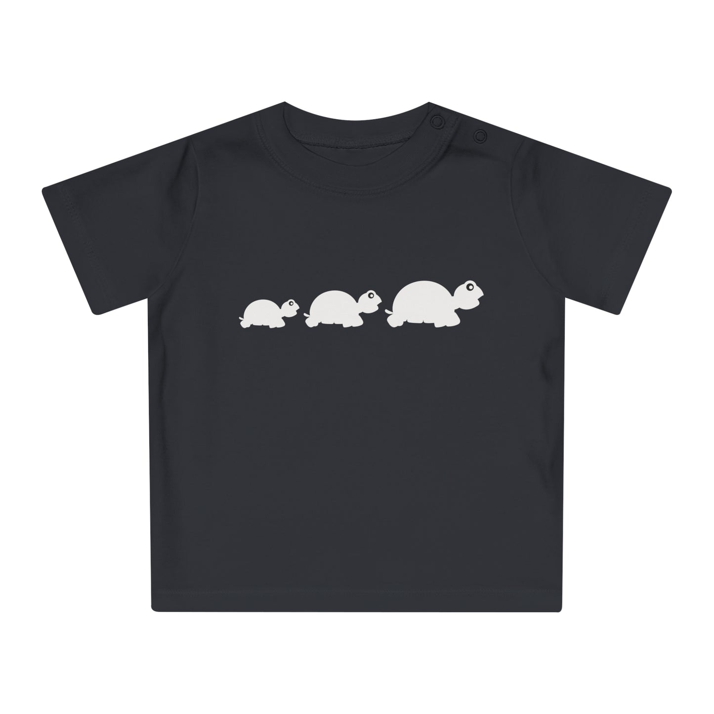 Baby T-Shirt "Evolving" w/ unilateral shoulder snaps