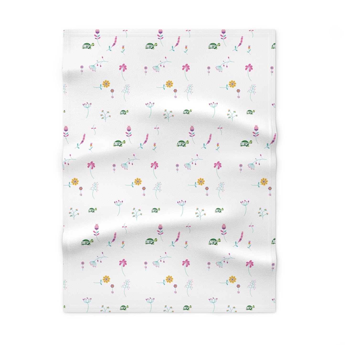 Soft Fleece Baby Blanket "Baby in Bloom"
