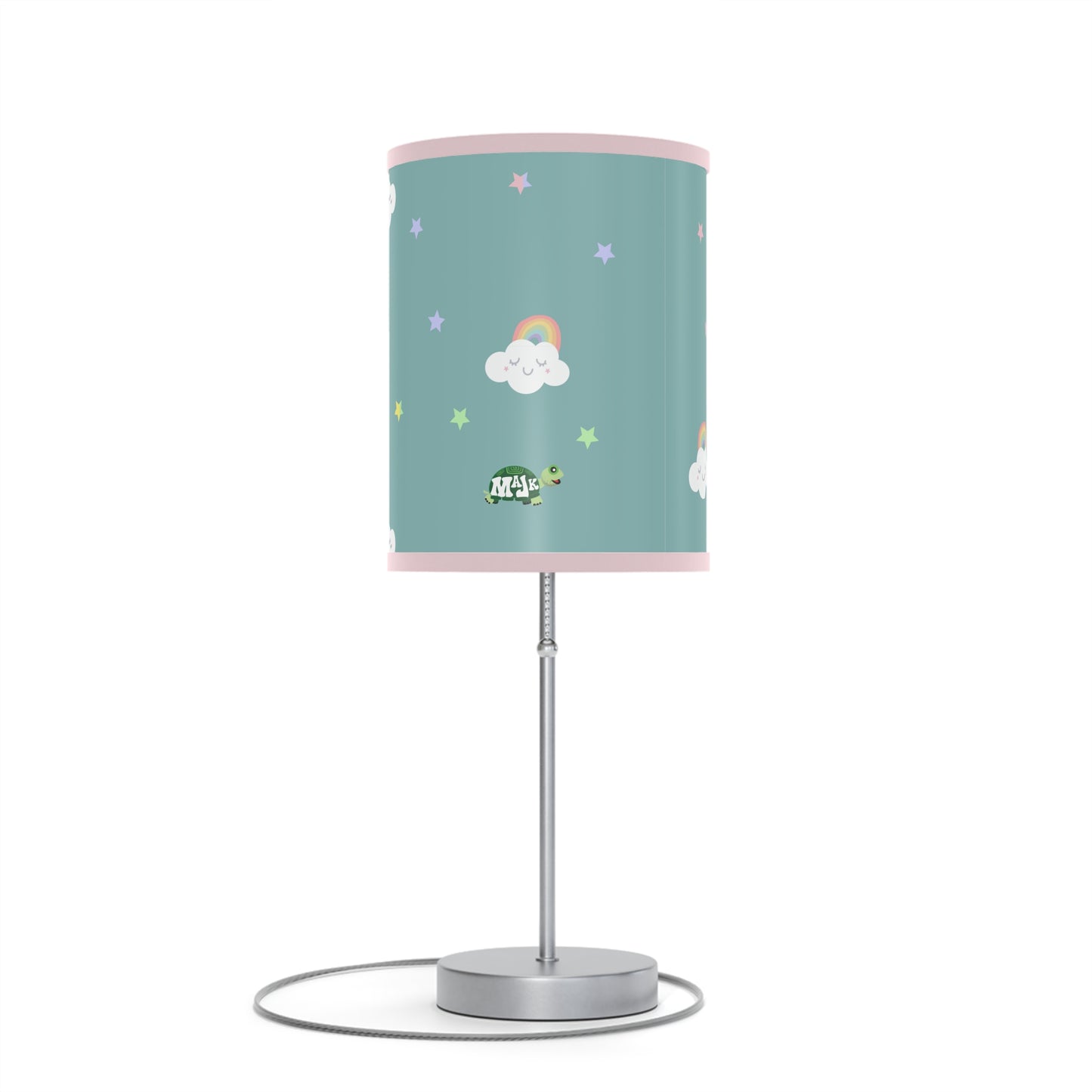 Lamp on a Stand, US/CA "Rainbows and Smiles" (Aqua)