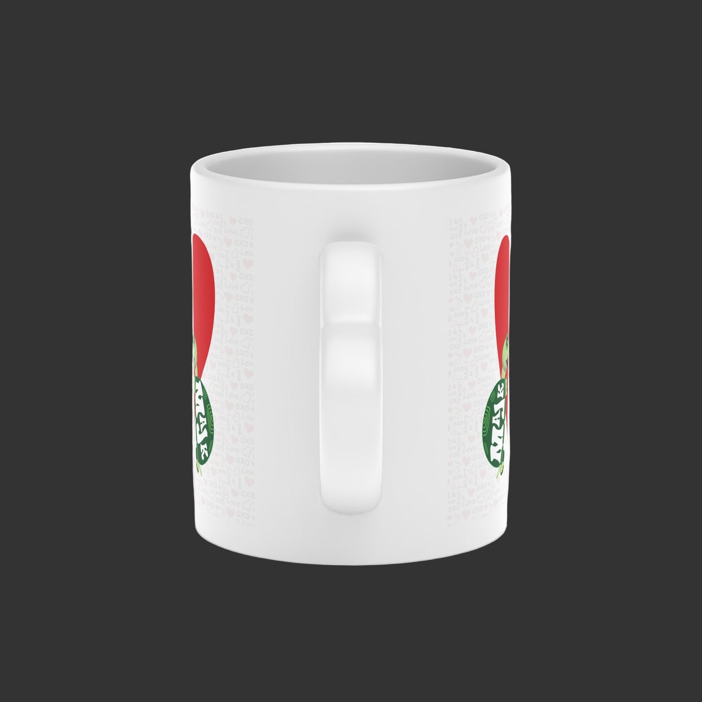 Heart-Shaped Mug "Turtally Love You" (white)