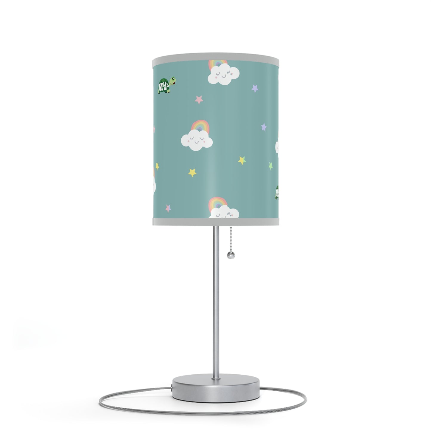 Lamp on a Stand, US/CA "Rainbows and Smiles" (Aqua)