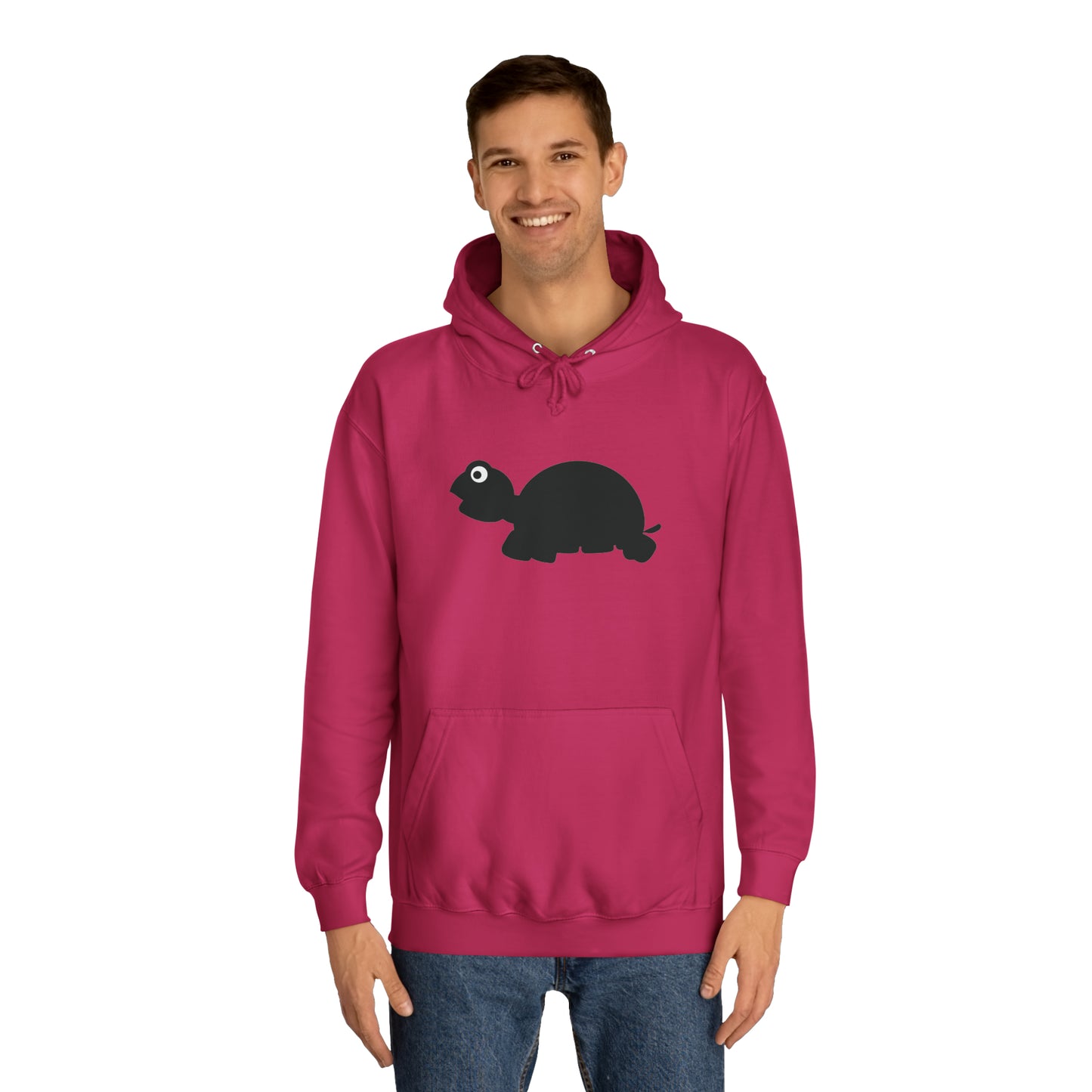 Unisex College Hoodie, MaJk, Black, Silhouette