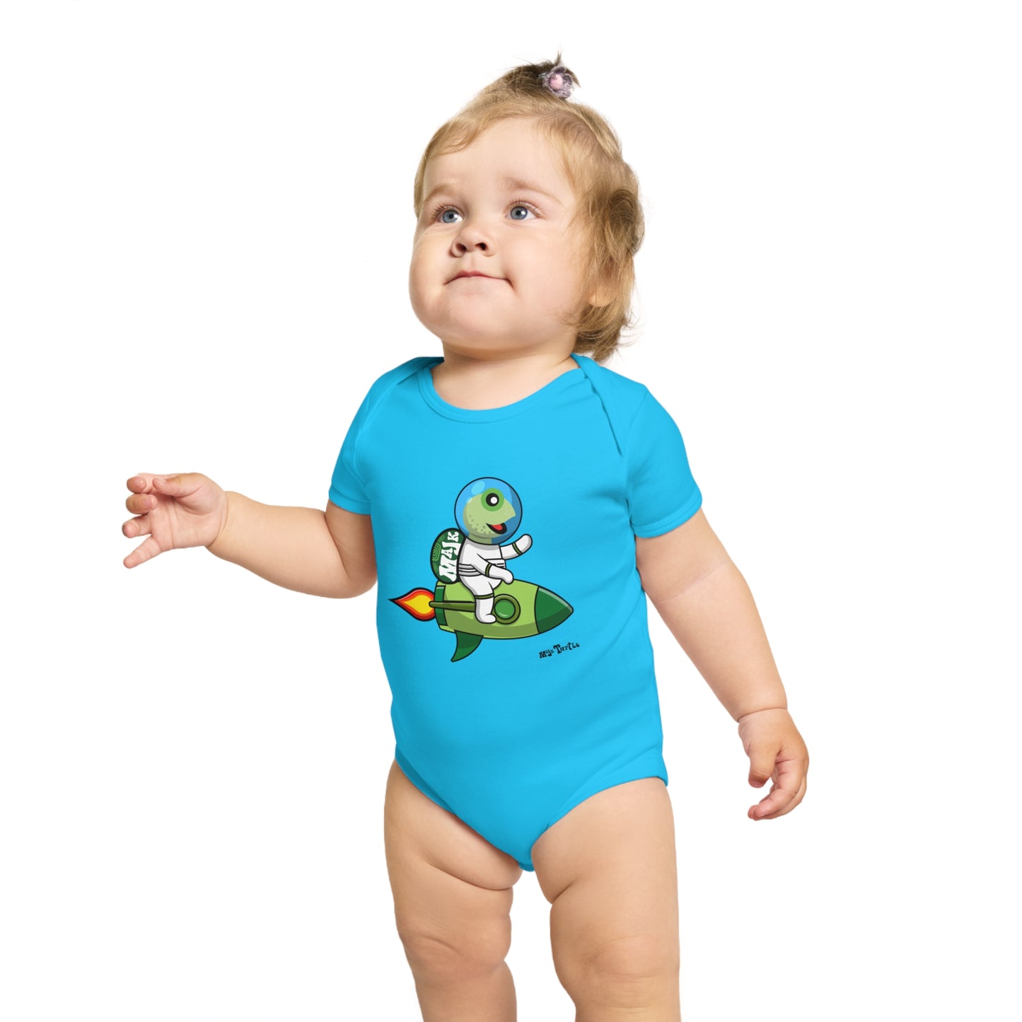 Short Sleeve Baby Bodysuit "Blast Off" collection (100% Cotton)