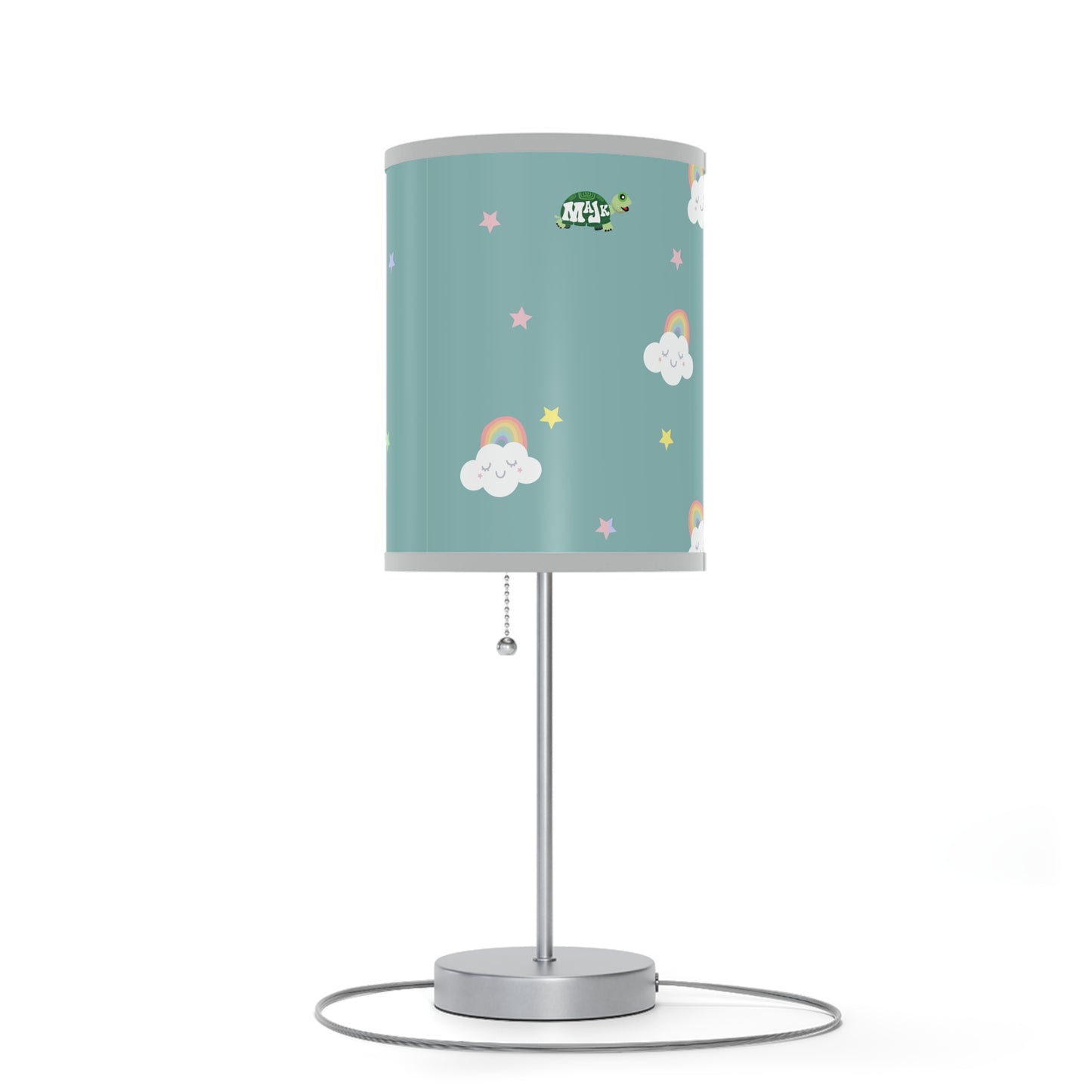 Lamp on a Stand, US/CA "Rainbows and Smiles" (Aqua)