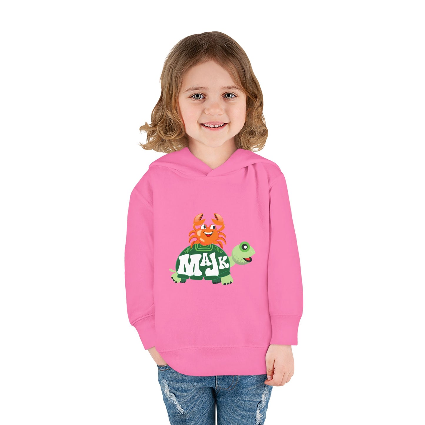 Toddler Pullover Hoodie Adventure with MAJK Turtle and Crabby Crab