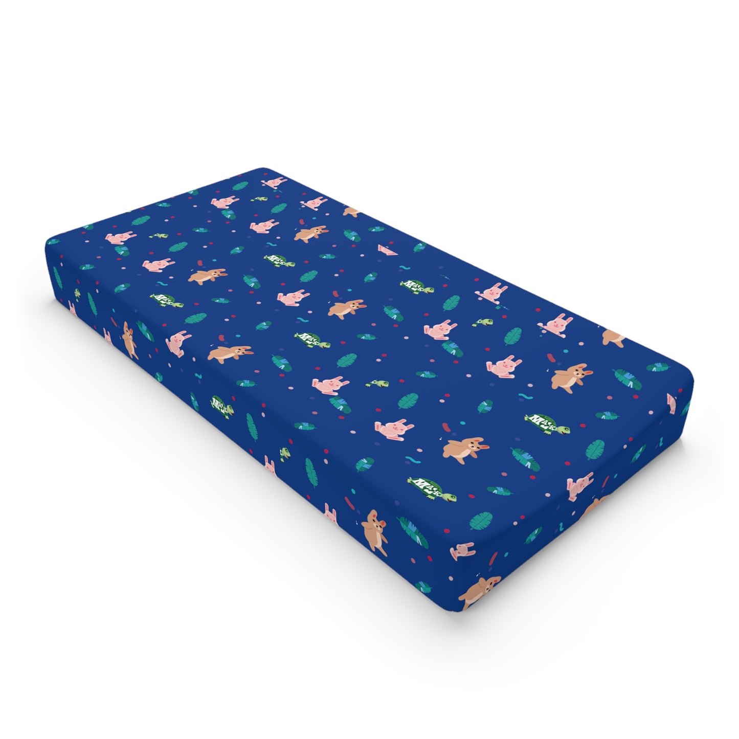 Baby Changing Pad Cover "Snuggle Bus Collection" Animals (Royal Blue)