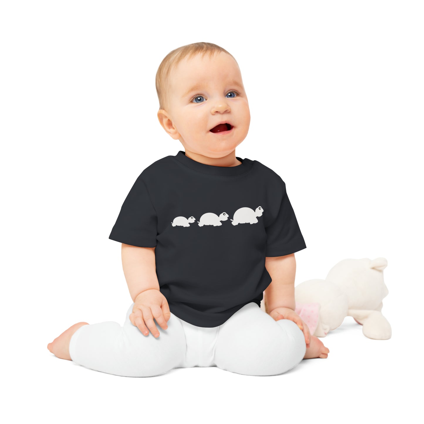 Baby T-Shirt "Evolving" w/ unilateral shoulder snaps
