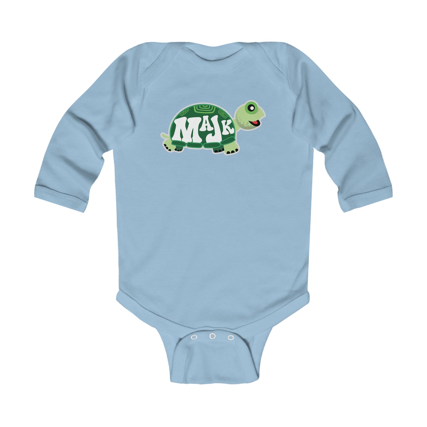 Infant Long Sleeve Bodysuit, by MaJk Turtle Designs (100% Cotton)