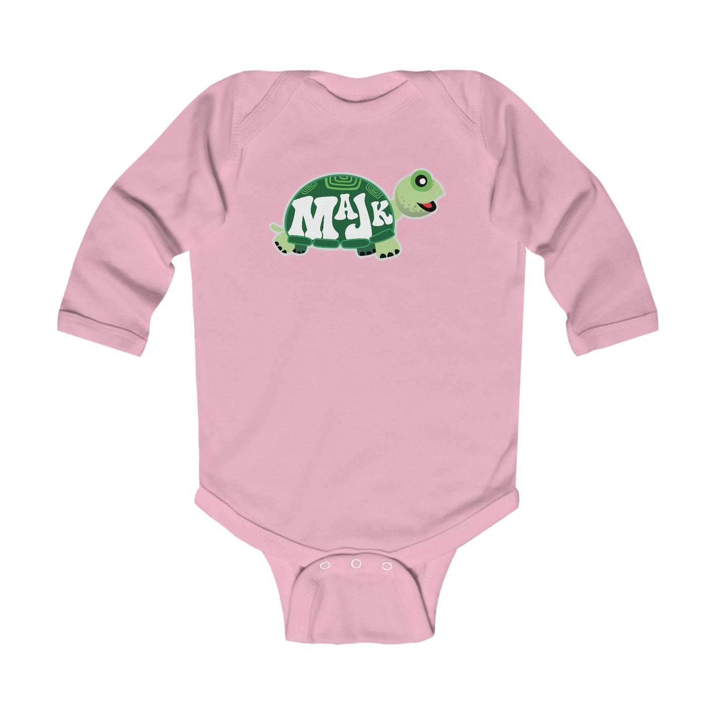Infant Long Sleeve Bodysuit, by MaJk Turtle Designs (100% Cotton)