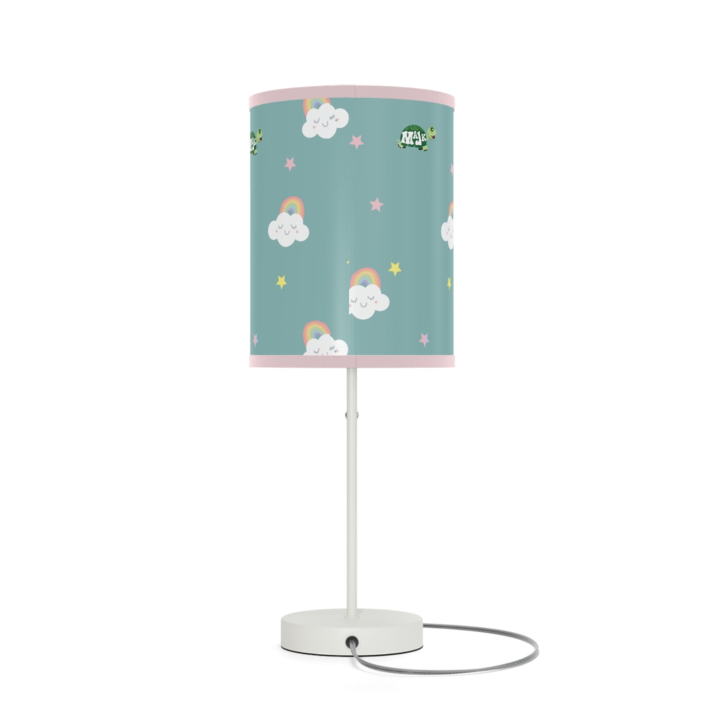 Lamp on a Stand, US/CA "Rainbows and Smiles" (Aqua)