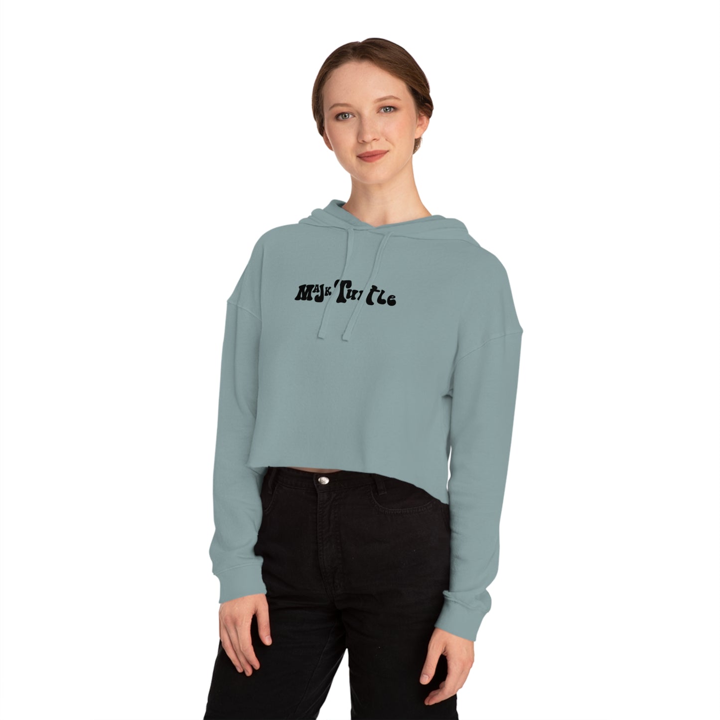 Women's Cropped Hooded Sweatshirt "Tag Shirt"