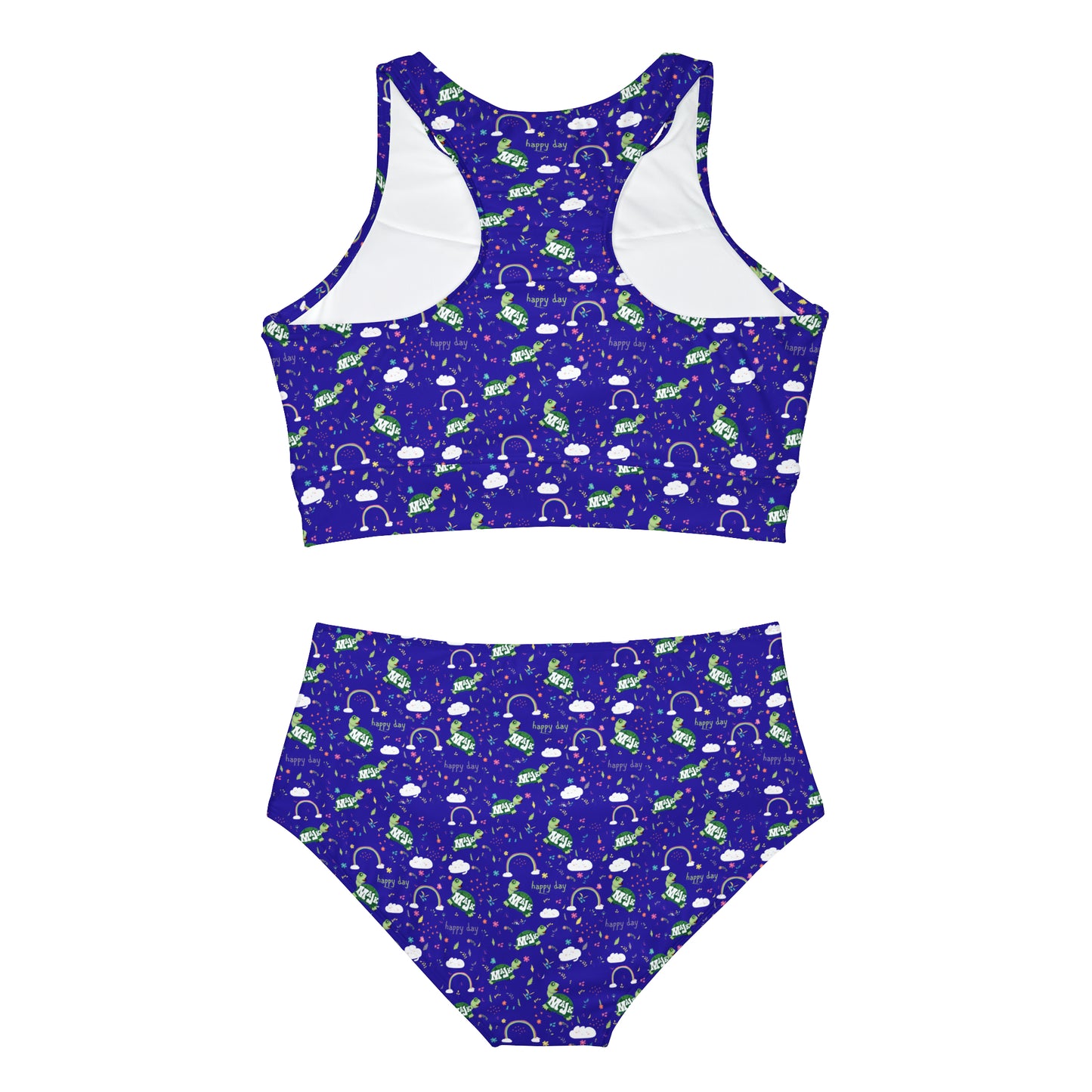 Youth/ Women's Sporty 2 piece Bikini Swimsuit set "Happy Days Collection"