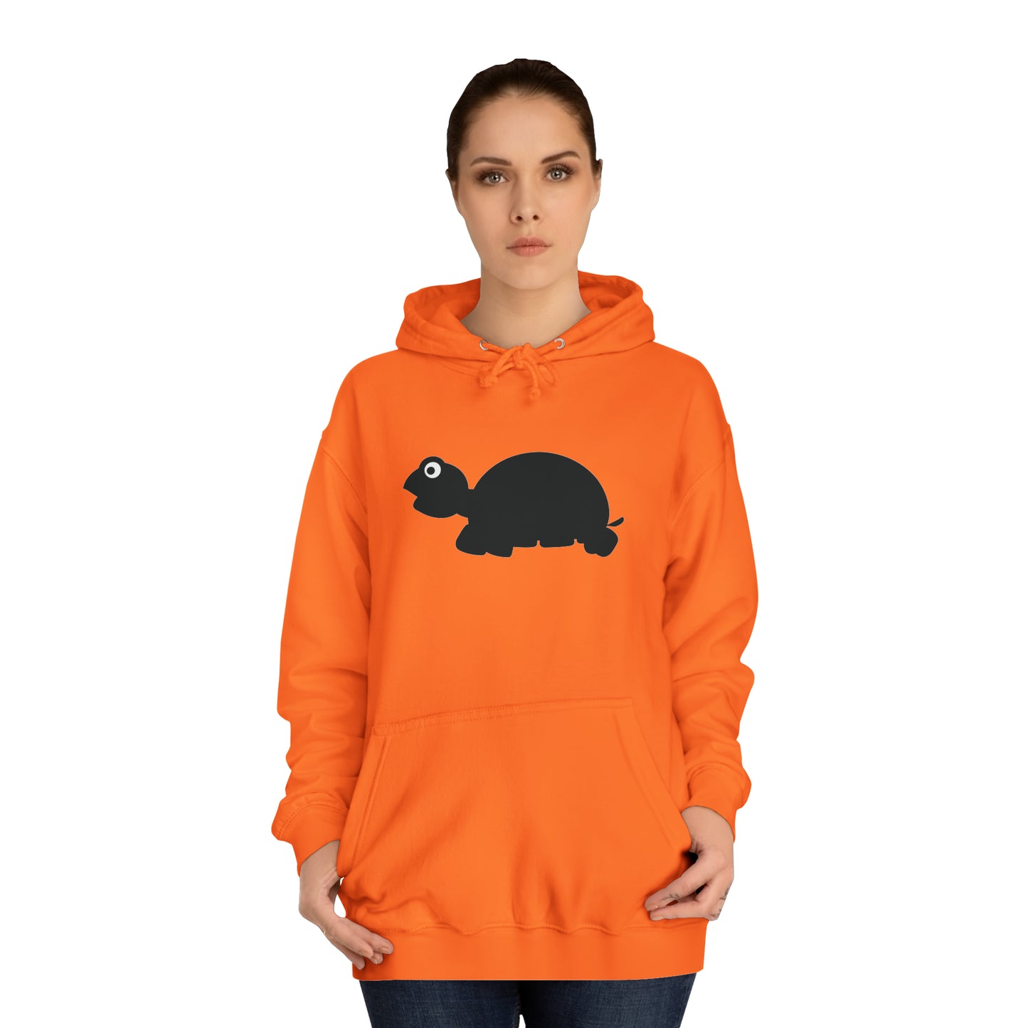 Unisex College Hoodie, MaJk, Black, Silhouette