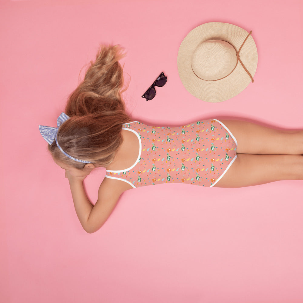 All-Over Print Girl's One-piece Swimsuit "Sun and Surf"