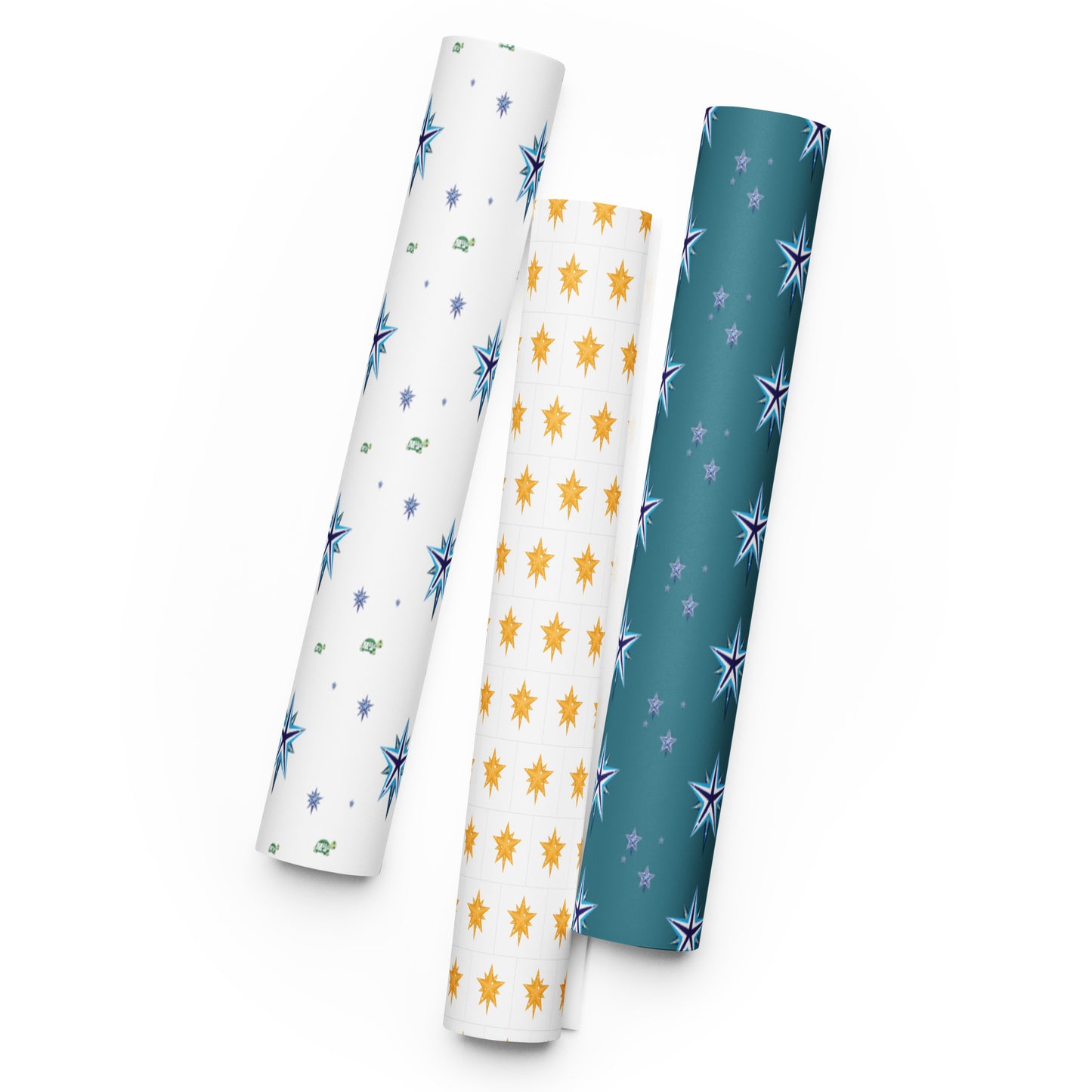 Designer Wrapping Paper Sheets "Turtally Starry Night"