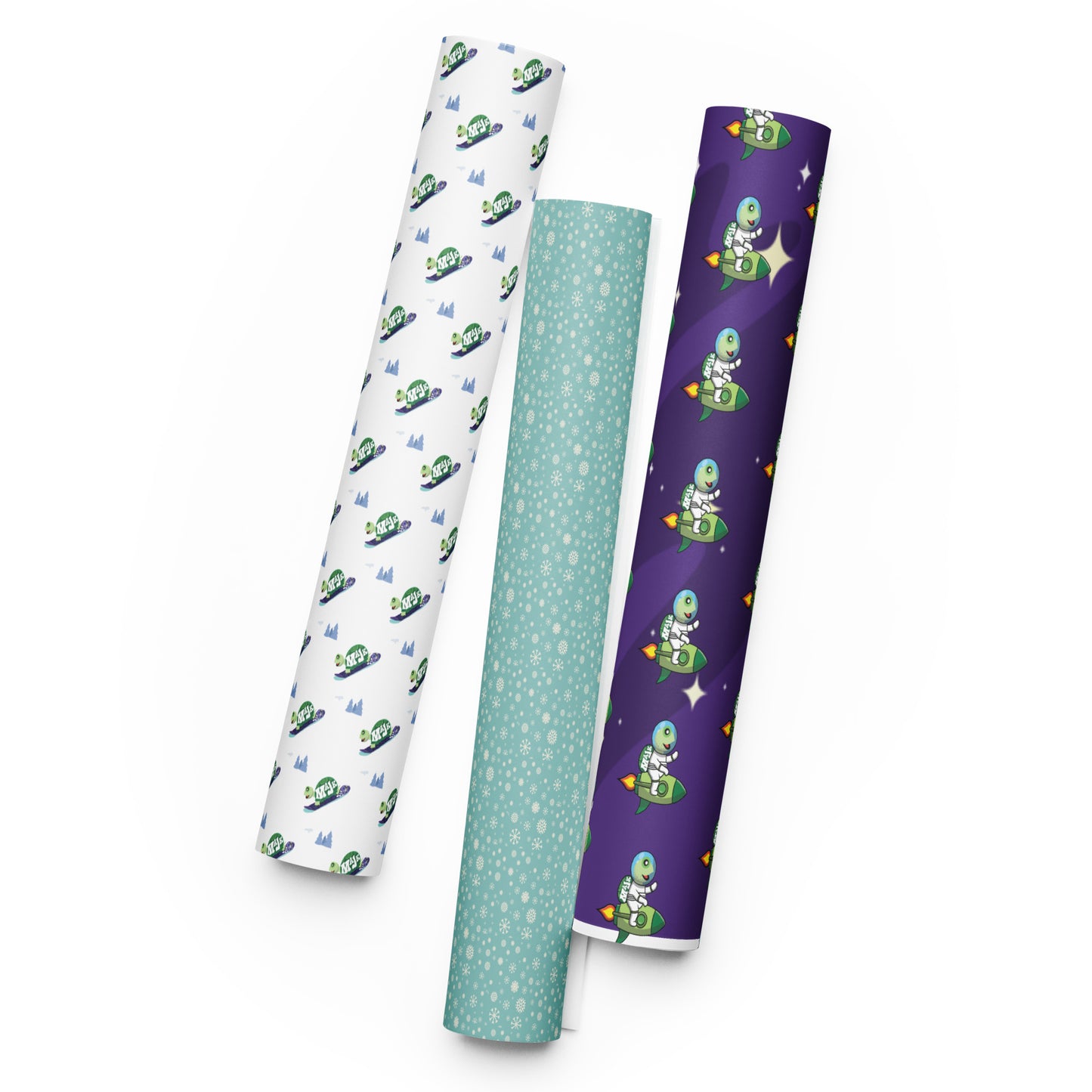 Designer Wrapping Paper Sheets " Turtally Chillin"