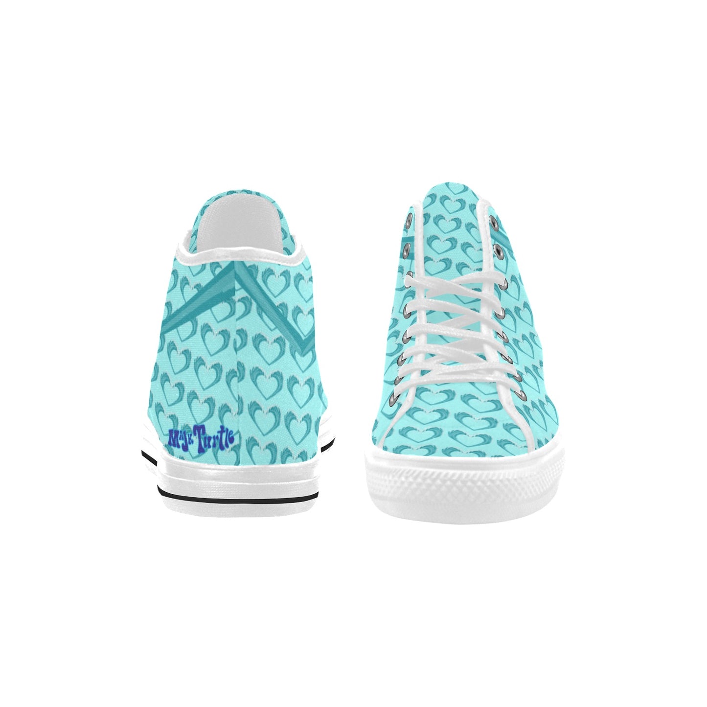 Women's Vancouver High Top Canvas Sneaker " Mila's Wave"