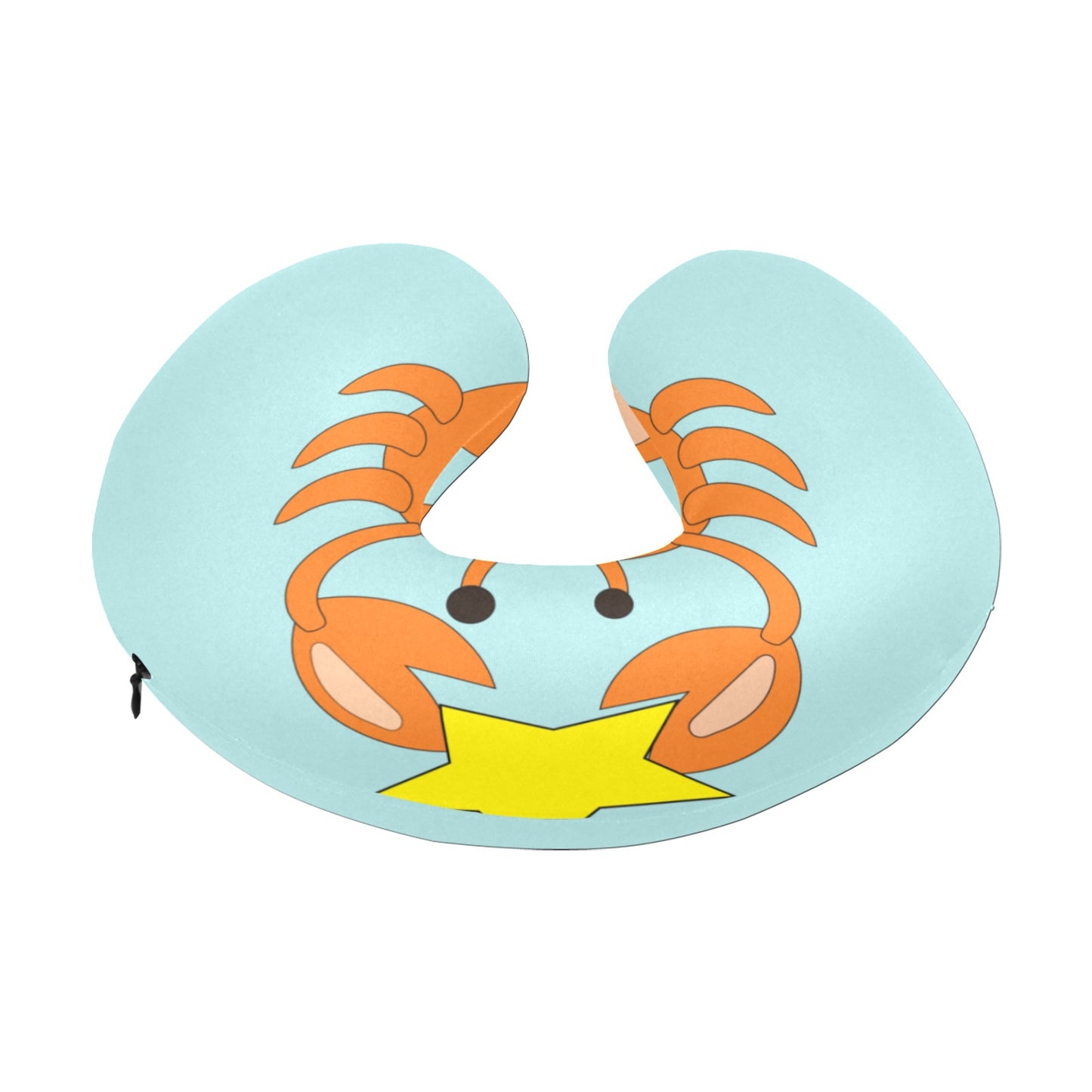U-Shaped Travel Neck Pillow Crabie Crab "Shine like a Star"