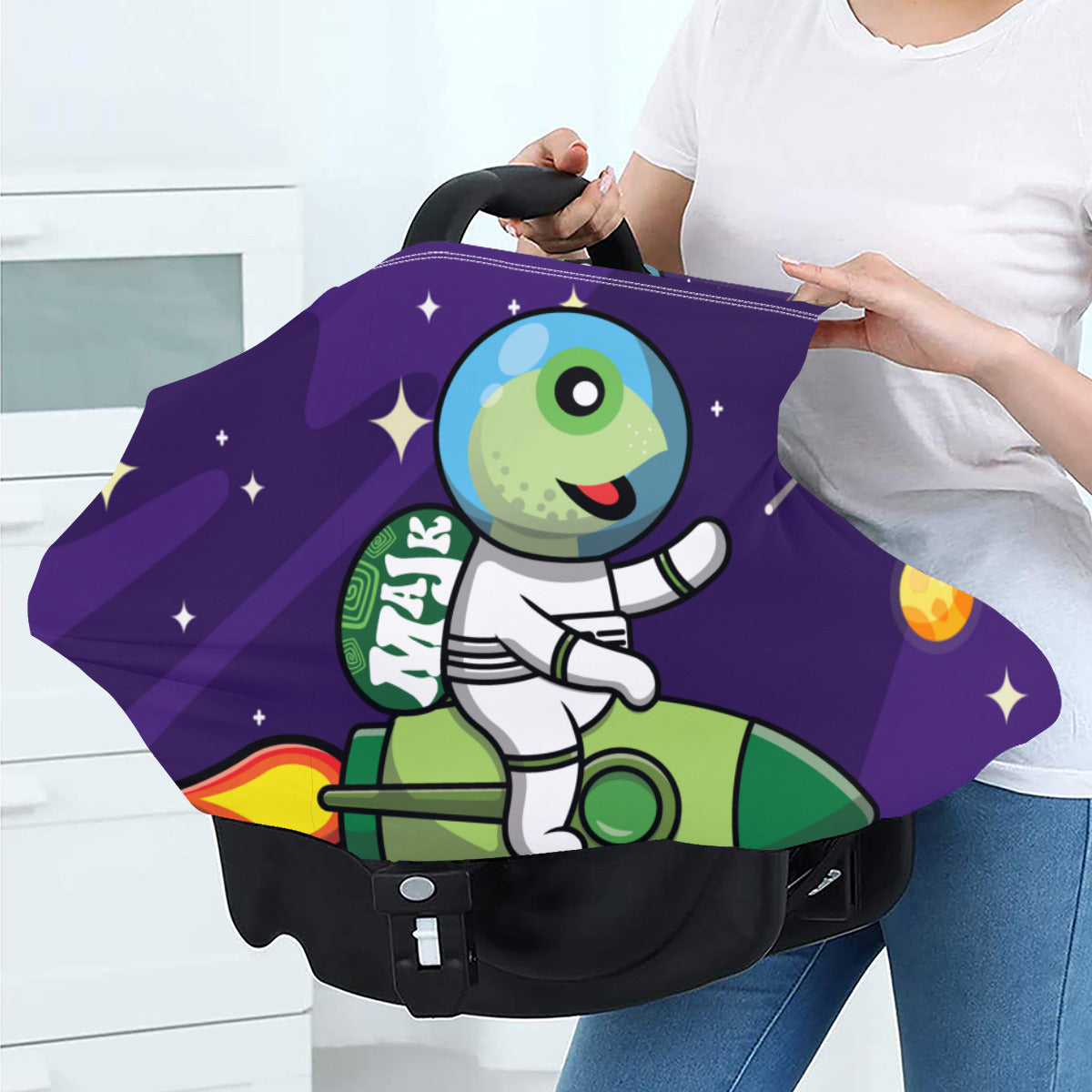 Versatile Milk Silk Nursing Cover "Love You to The Moon and Back"