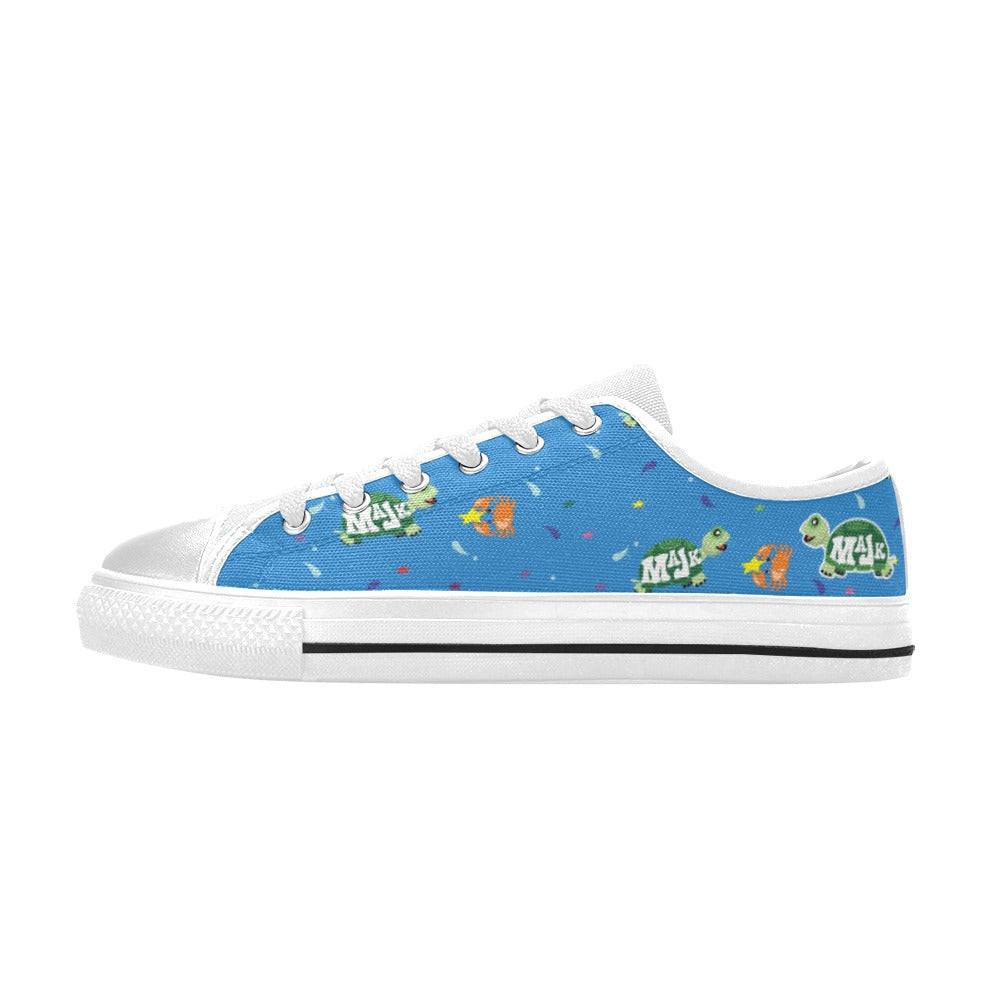 Canvas Kid's Low-cut Sneaker "Surf's Up" (Aqua blue)