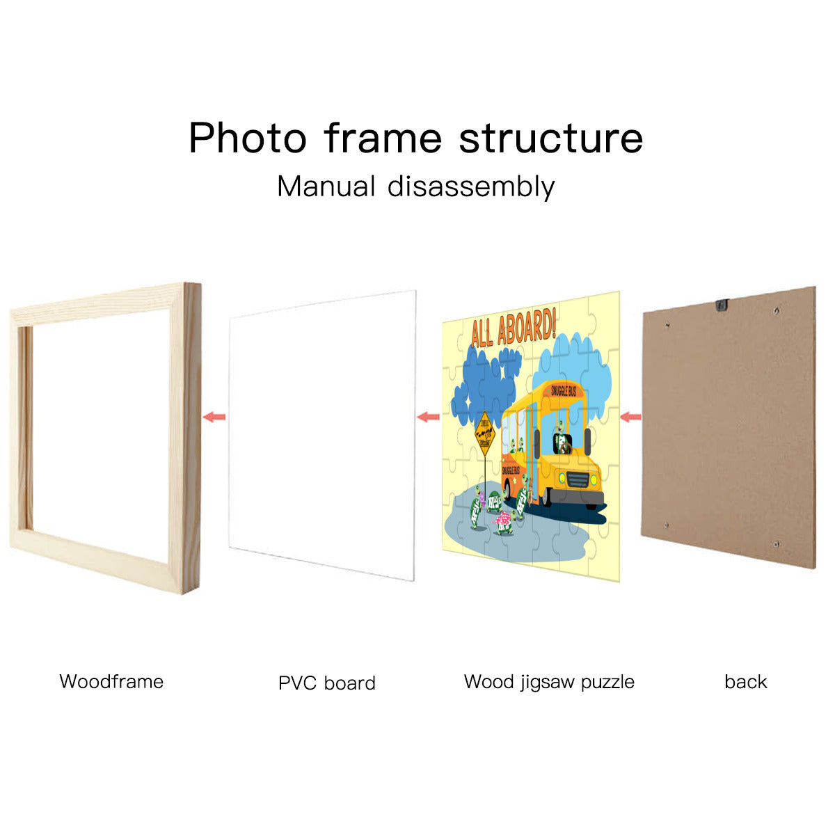 Picture Frame Puzzle "Snuggle Bus"