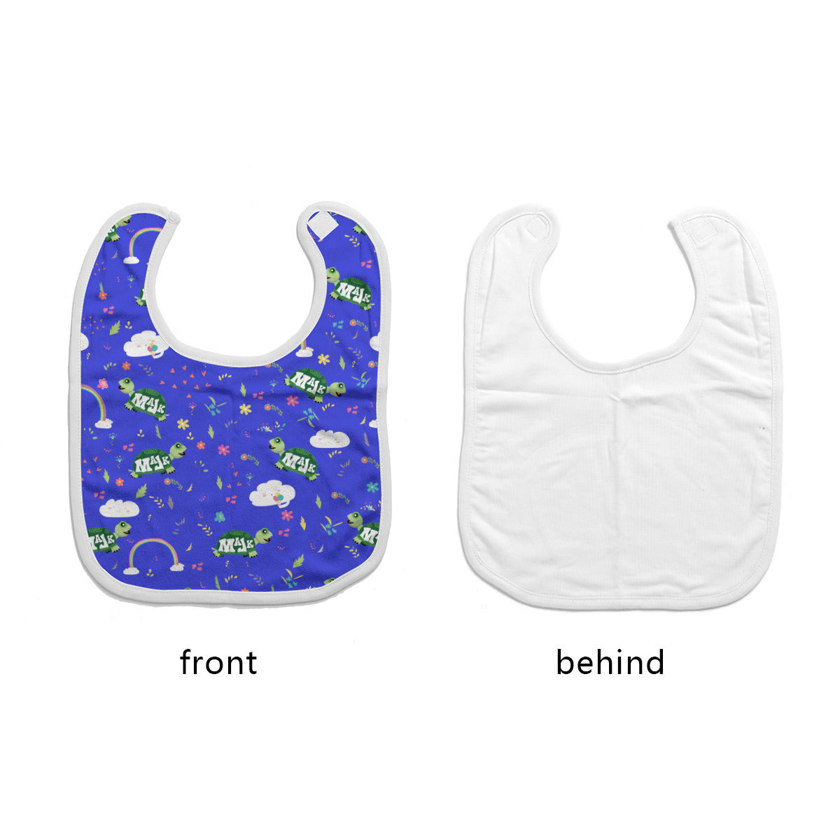 Cotton Baby Bib/ Drooling Towel "Happy Days Pattern (Purple)