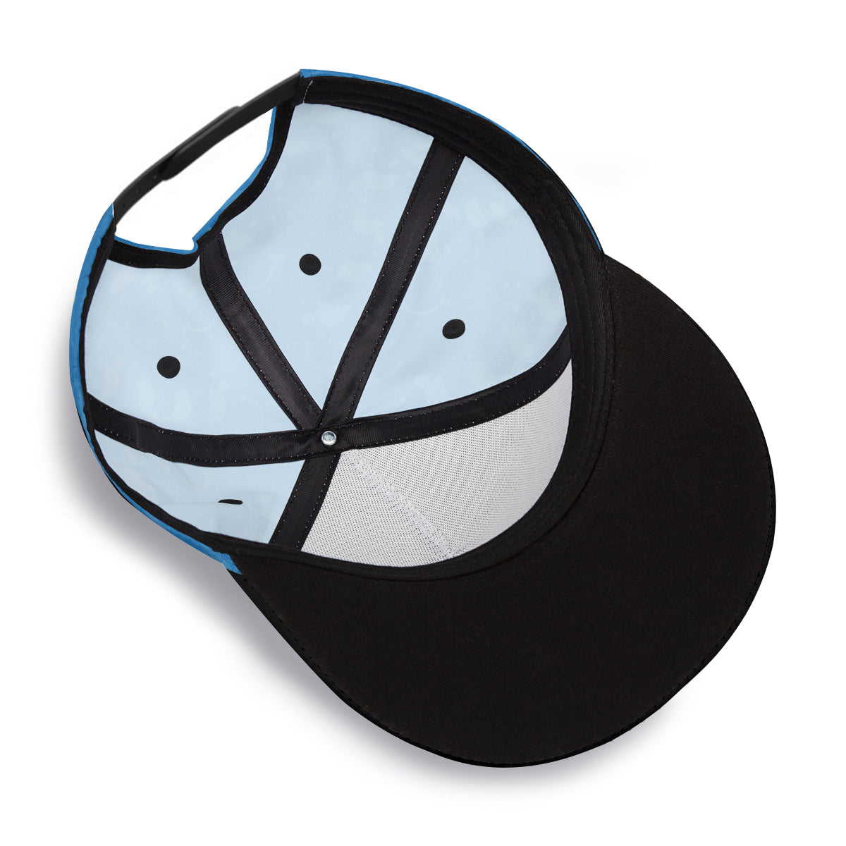 Full width flat visor brim hat " MaJk Logo-black lid"