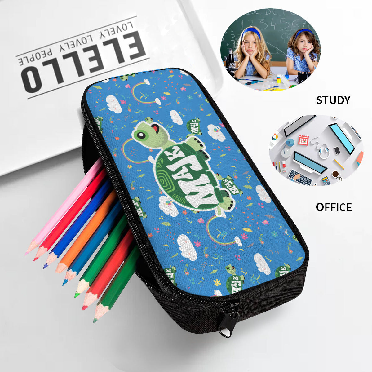 Accessory Pouch "Happy Days" blue