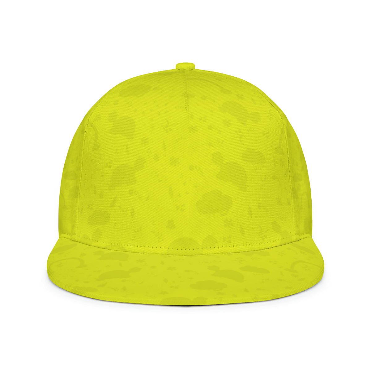 Full width flat visor brim hat "Happy Days-lemon/lime"
